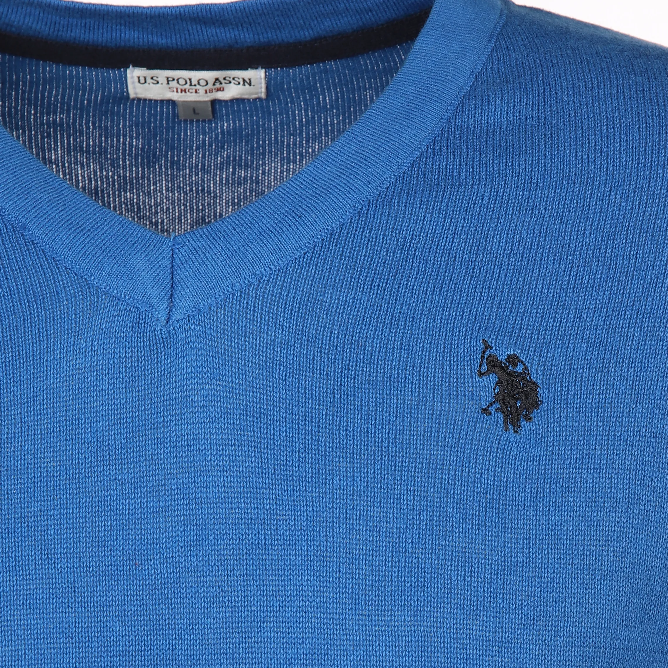 U.S. Polo Assn. He. Pullover V-Ausschnitt Blau 889560 BLAU 3