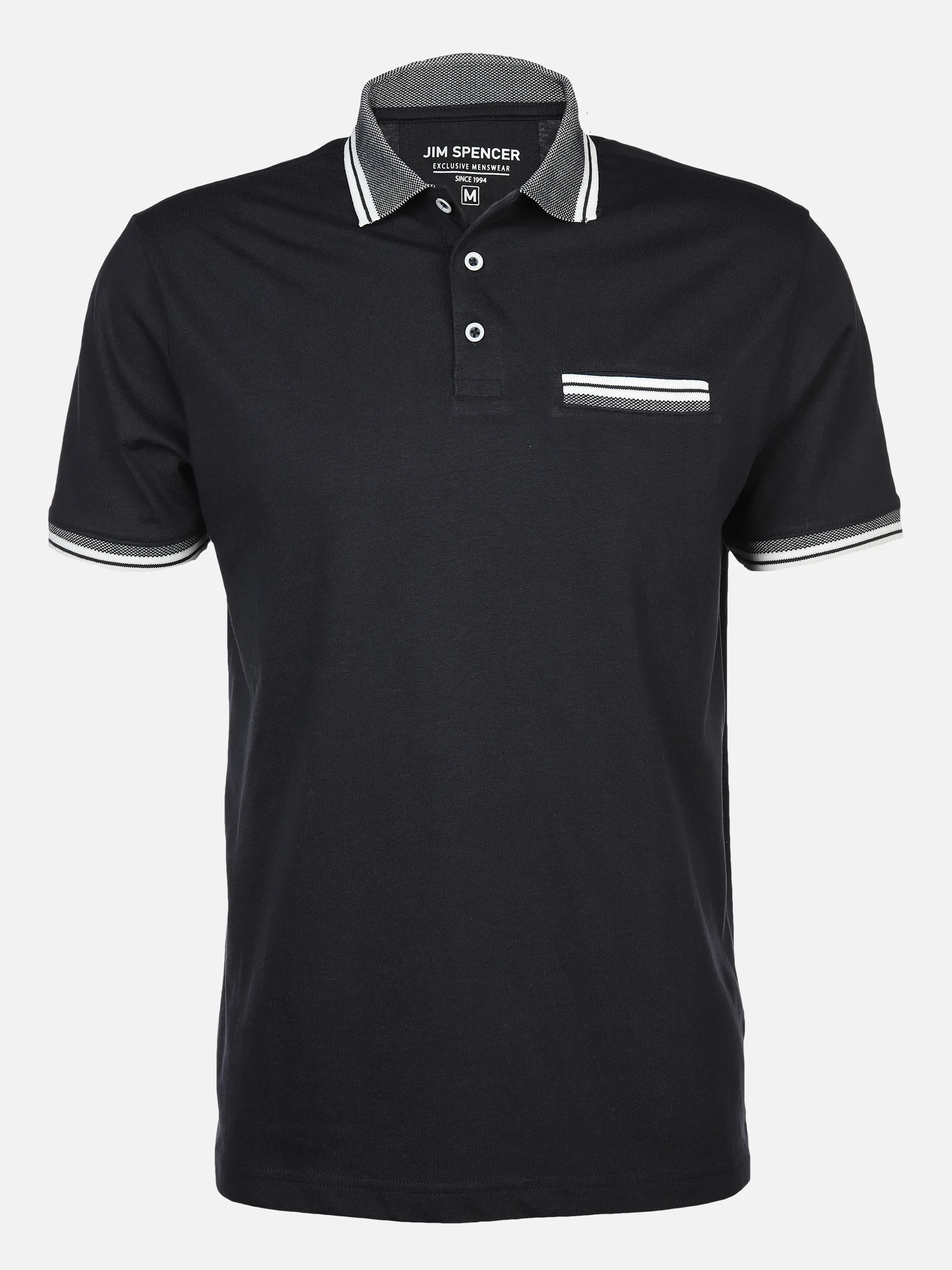 Jim Spencer He. Poloshirt 1/2 Arm spacedyed Blau 876006 NAVY 1