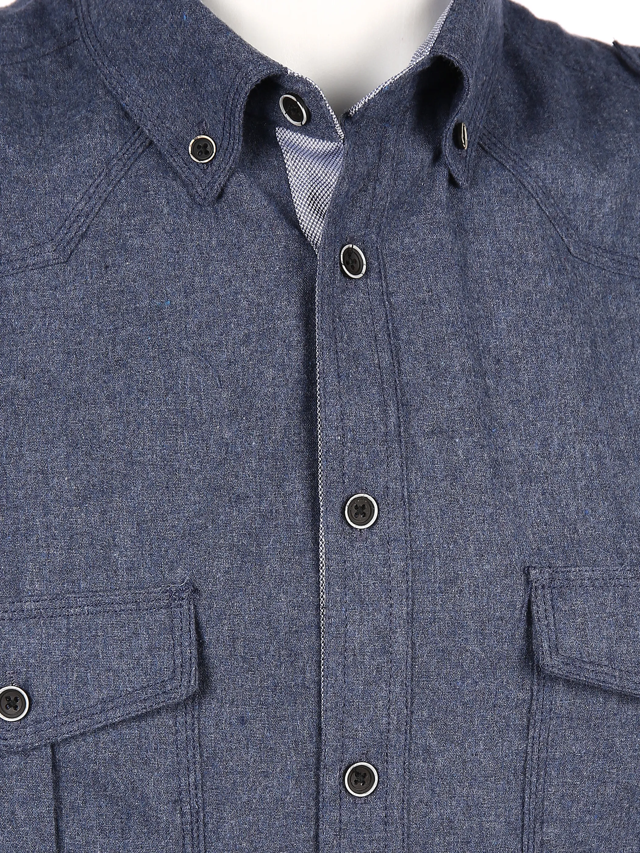 Jim Spencer He. Flanellhemd 1/1 Arm uni Blau 829079 JEANS 3 Jim Spencer He. Flanellhemd 1/1 Arm uni Blau 829079 JEANS 3