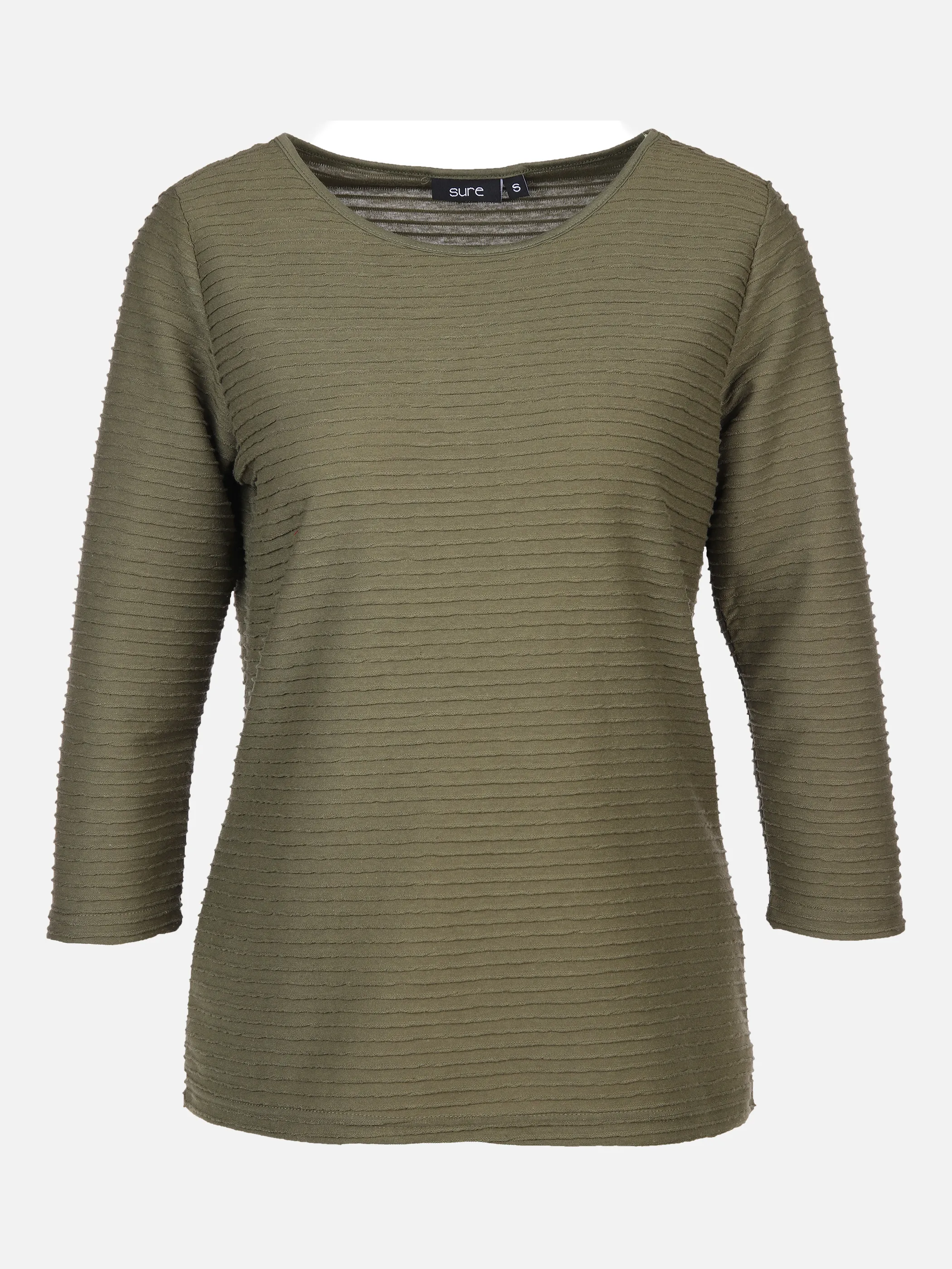 Sure Da-Struktur-Shirt 3/4 Arm Grün 866995 KHAKI 1