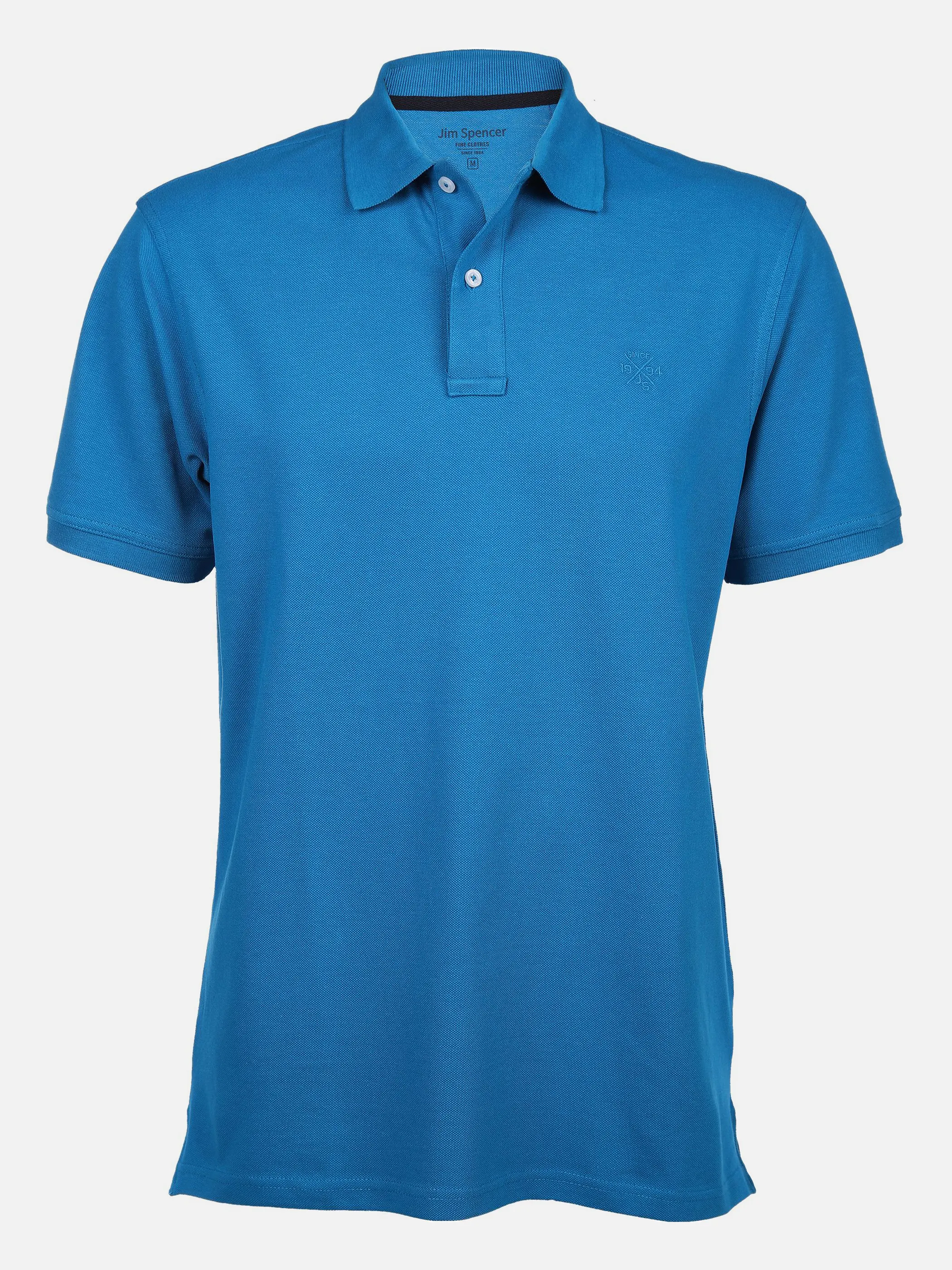 Jim Spencer He. Poloshirt 1/2 Arm uni basic Blau 852325 AQUA 1