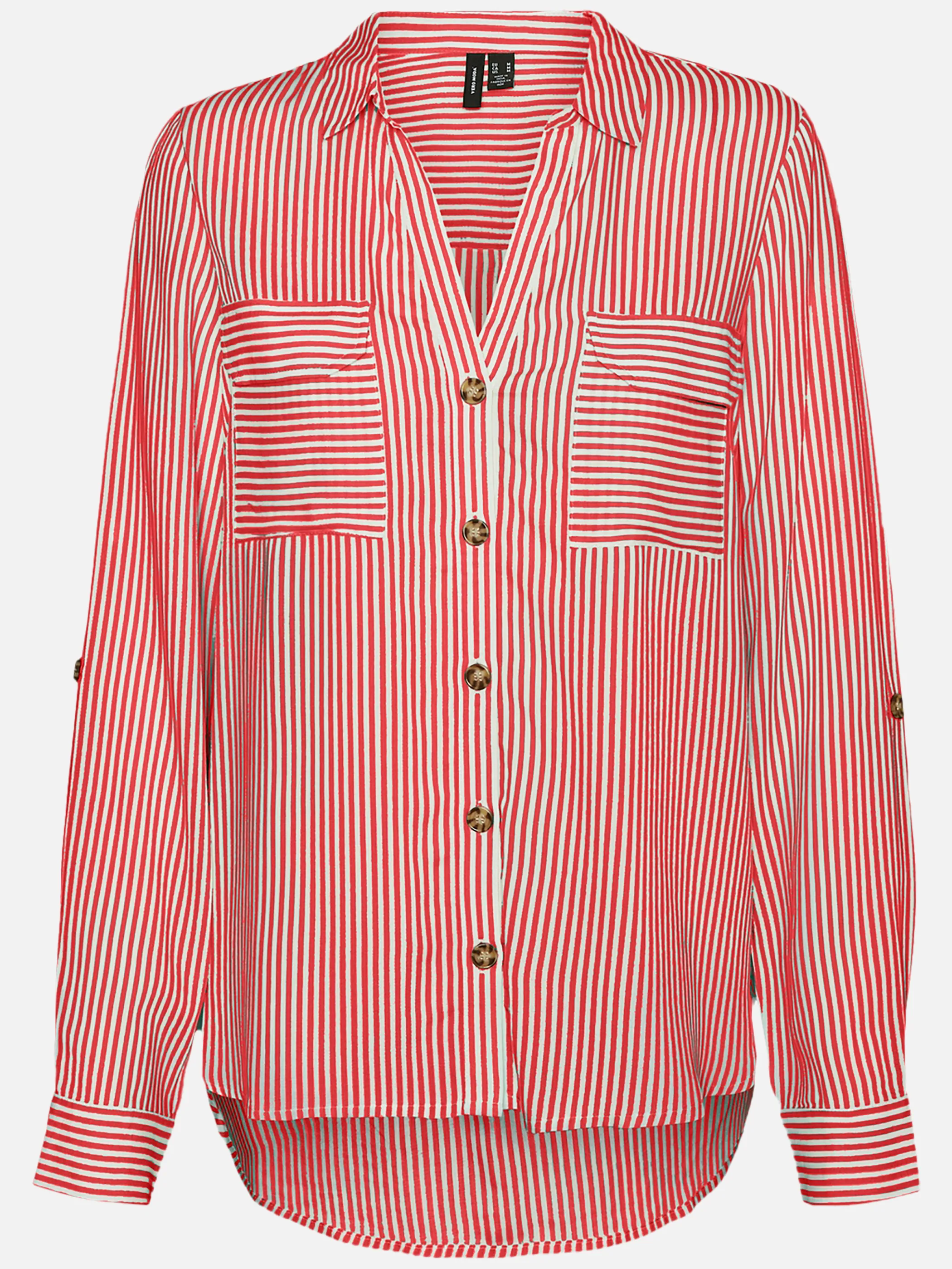 Vero Moda 10275283 VMBUMPY L/S SHIRT NEW Rot 866195 175644023 1