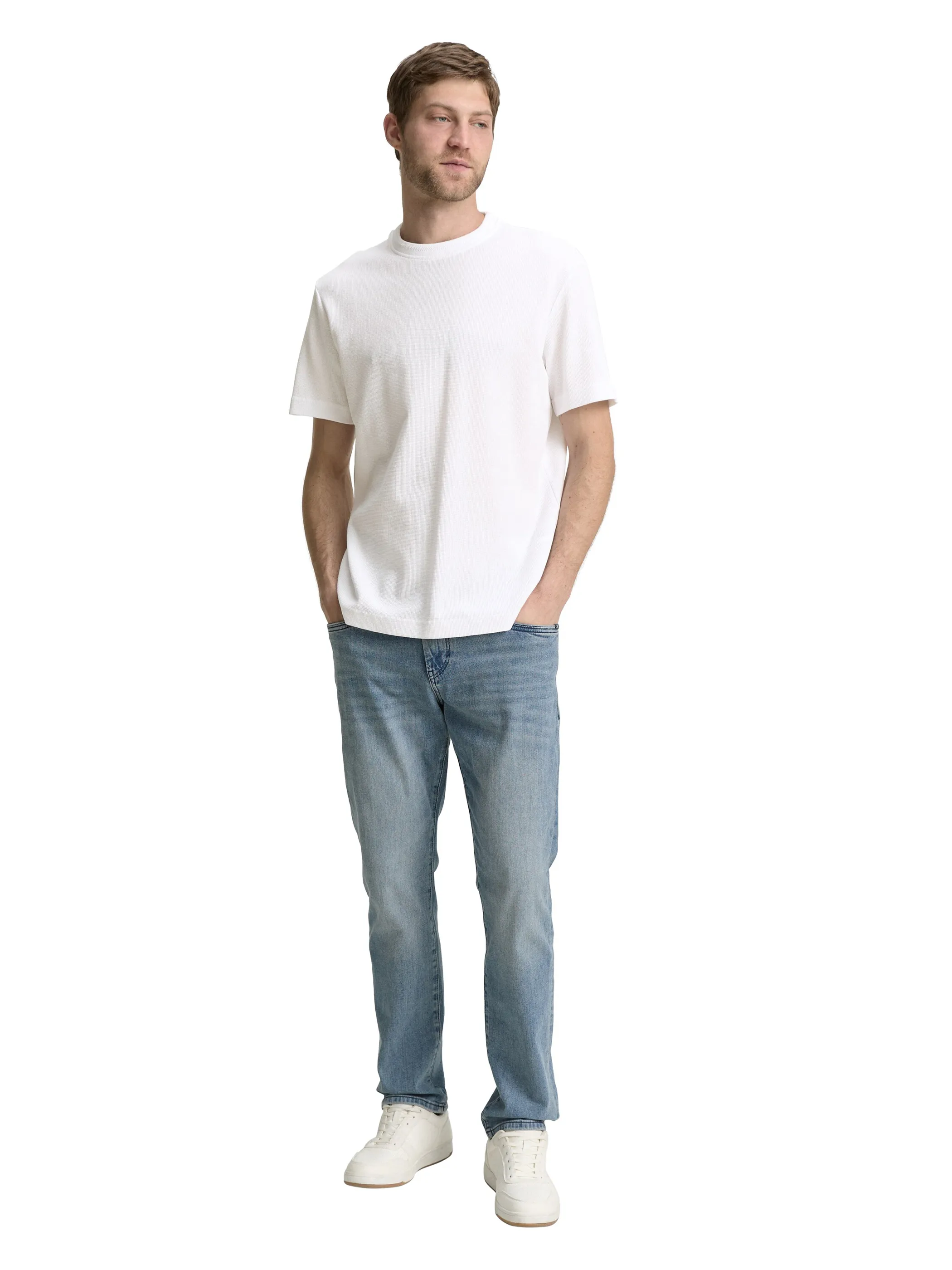 Tom Tailor 1046810 structured t-shirt Weiß 910583 20000 4