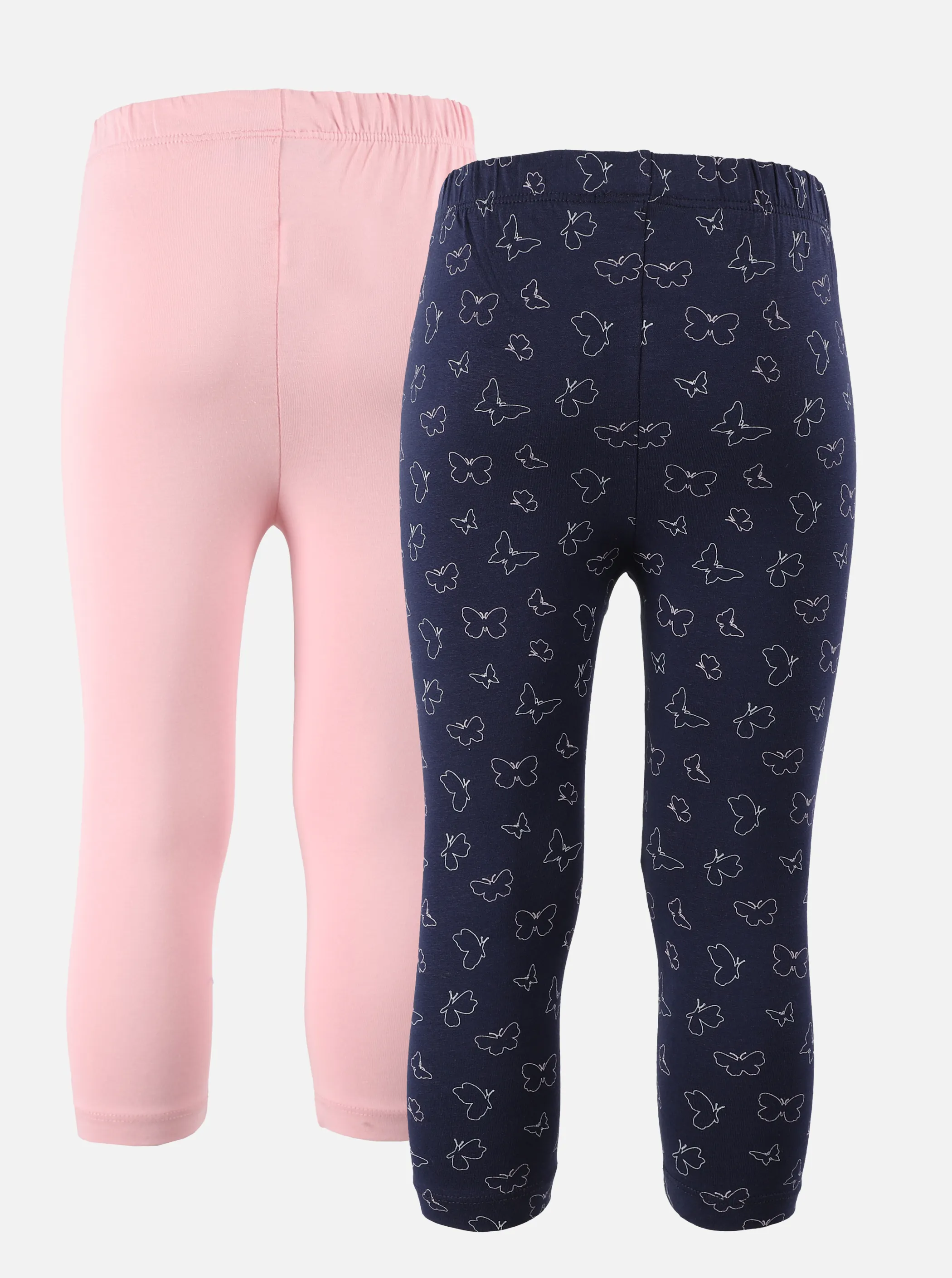 Stop + Go KM Leggings 2er Pack in navy AOP und rosa uni Rosa 891564 ROSA/NAVY 2