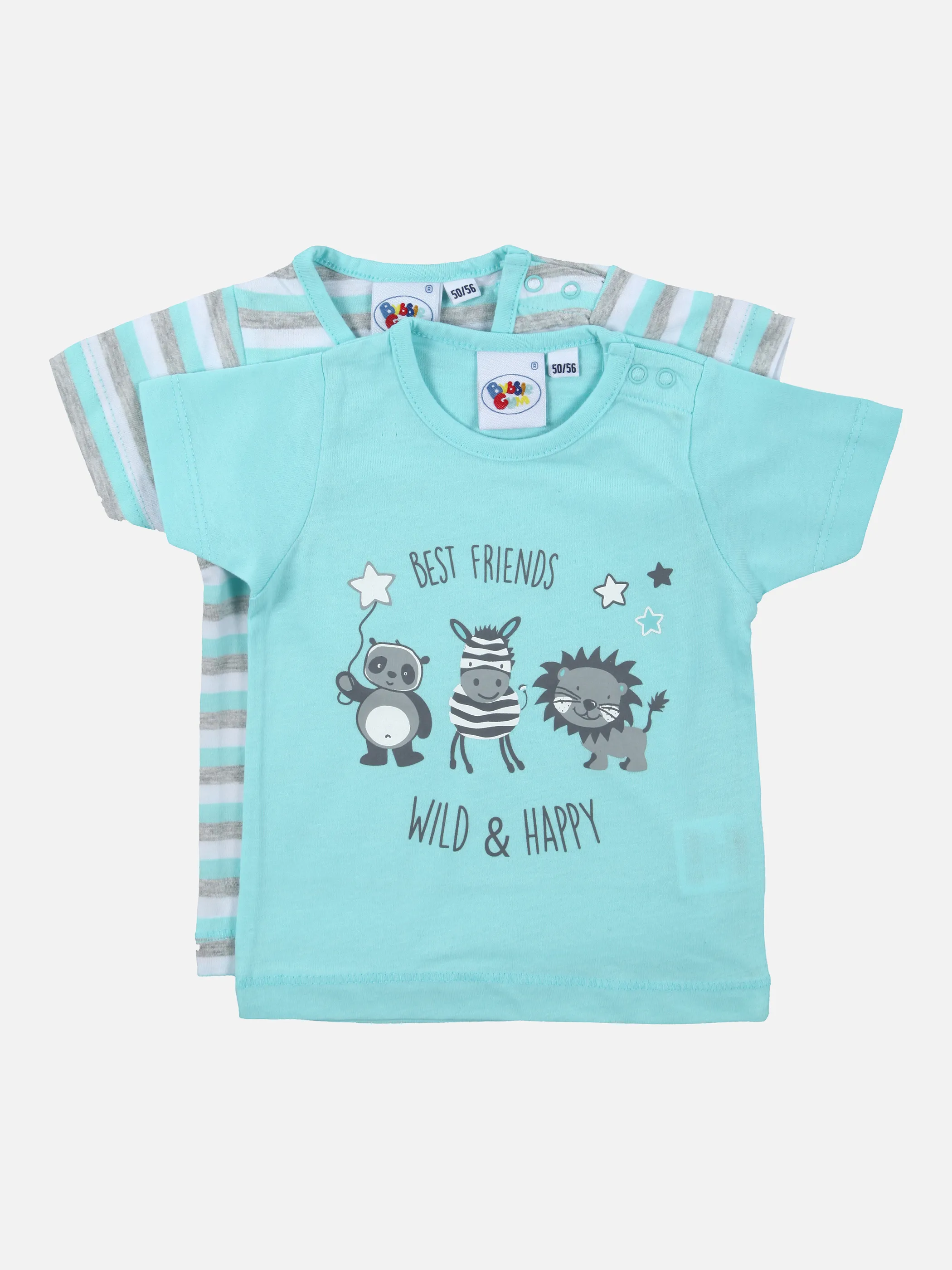 Bubble Gum Baby unisex T-Shirt 1/4 Weiß 758798 BLAU GRAU 1 Bubble Gum Baby unisex T-Shirt 1/4 Weiß 758798 BLAU GRAU 1