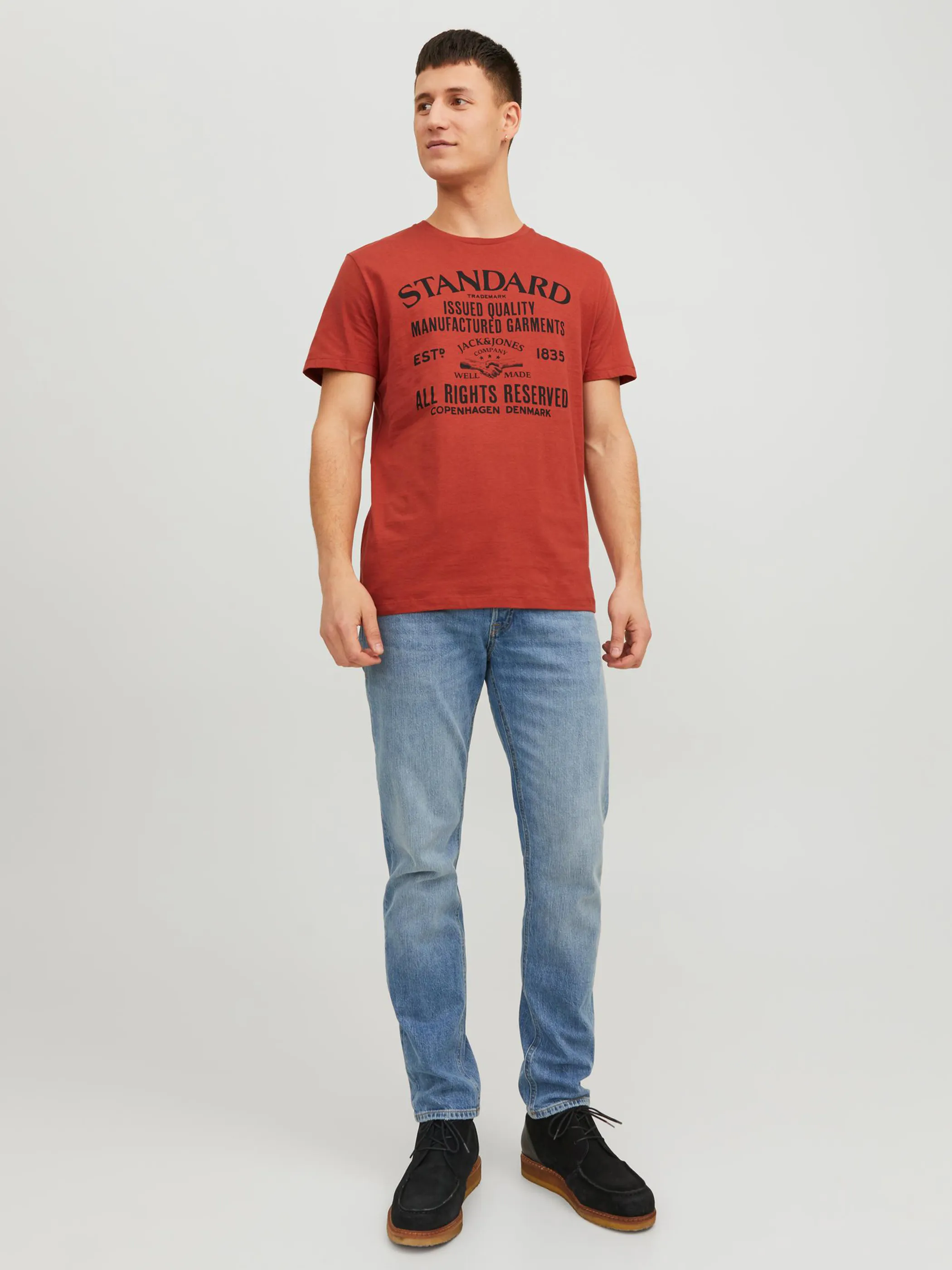 Jack Jones 12232972 JJEJEANS TEE SS O-NEC Rot 878878 177170 4 Jack Jones 12232972 JJEJEANS TEE SS O-NEC Rot 878878 177170 4
