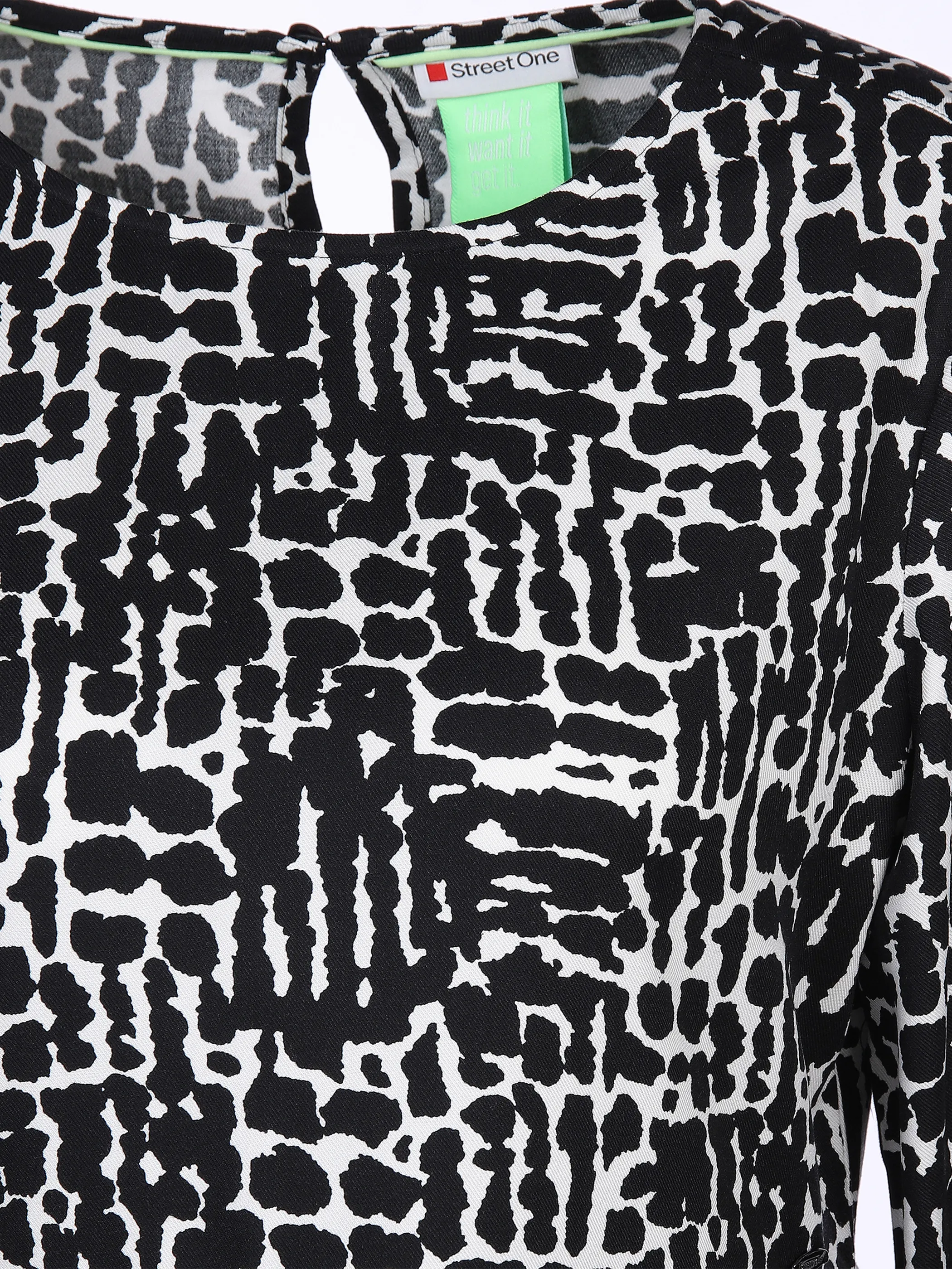 Street One A143413 Printed Volant dress_k Schwarz 875535 20001 3 Street One A143413 Printed Volant dress_k Schwarz 875535 20001 3