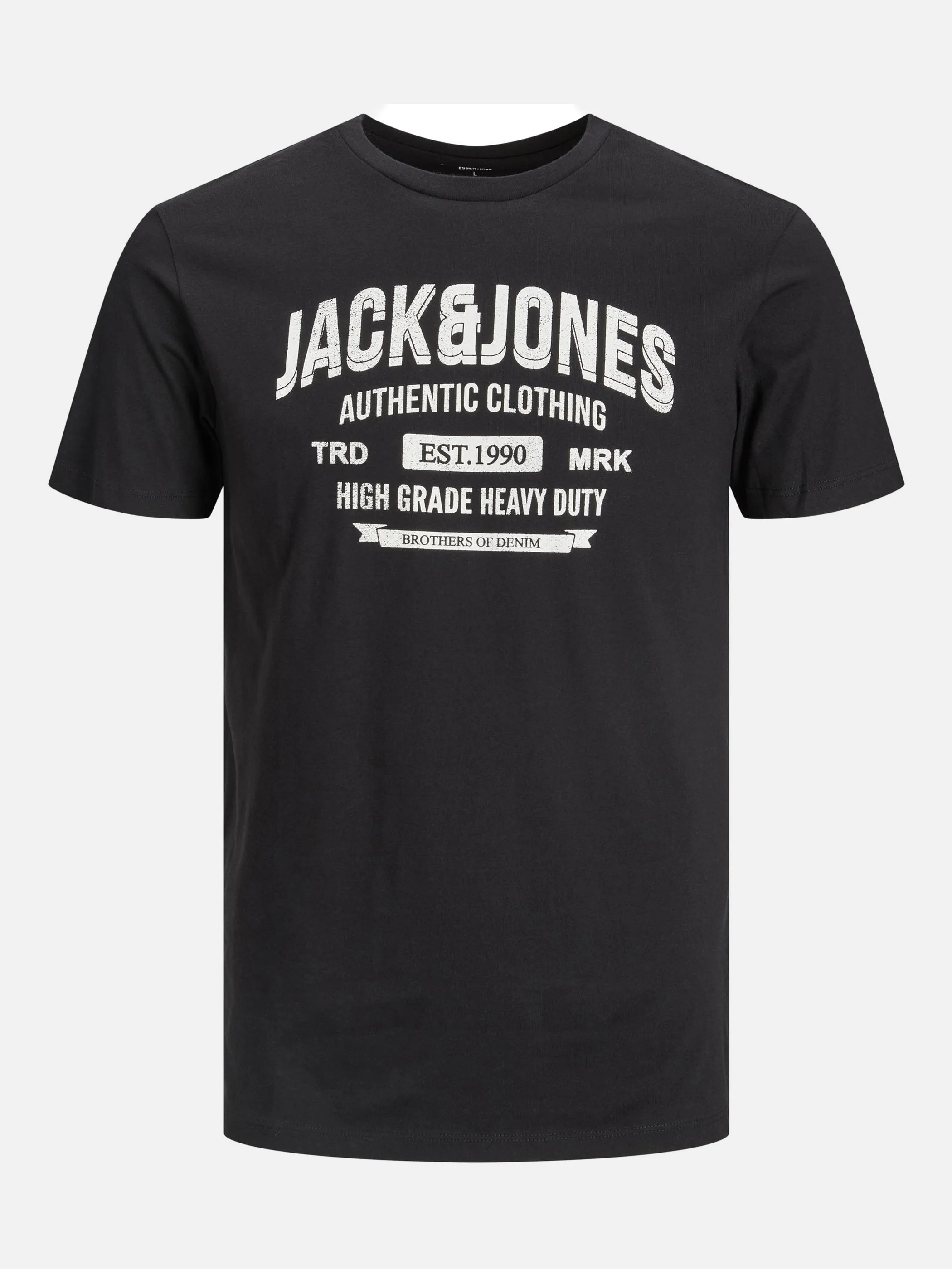 Jack Jones 12210949 JJEJEANS TEE SS O-NEC Schwarz 864754 178012 1