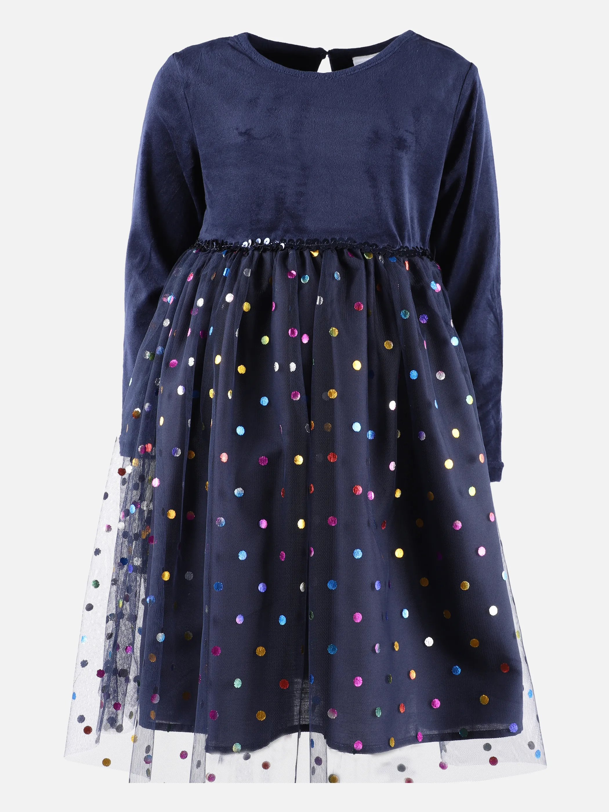 Stop + Go KM Kleid 1/1 Arm mit Tüllrock in navy Blau 875952 NAVY 1