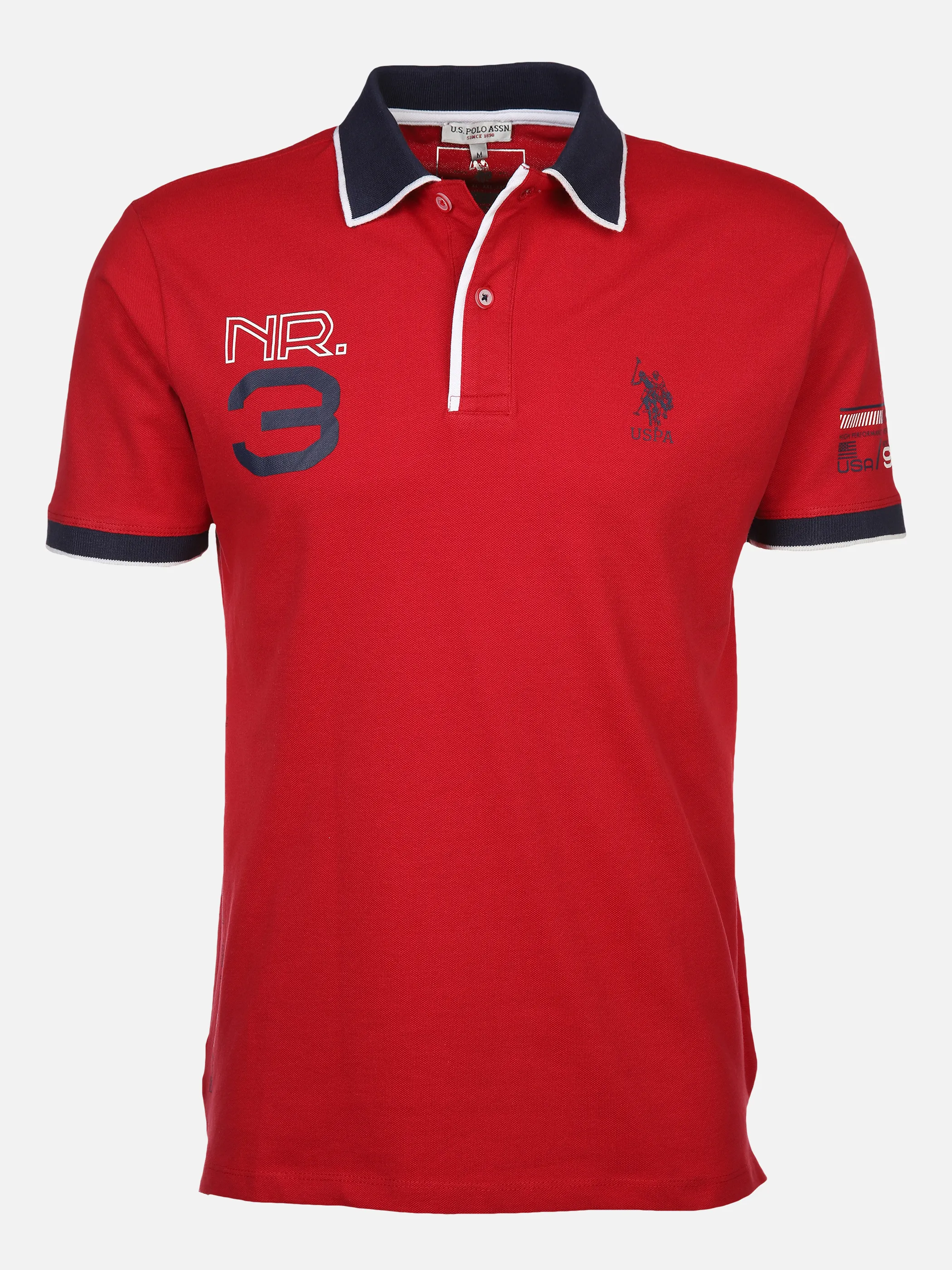 U.S. Polo Assn. He. Poloshirt 1/2 Arm Rot 881266 ROT 1