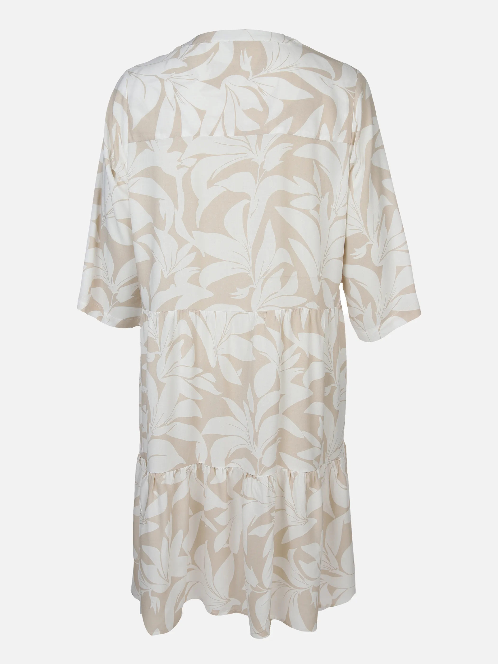 Sonja Blank Da-gr.Gr. Volantkleid m. AOP Beige 874343 KORALLE/WE 2 Sonja Blank Da-gr.Gr. Volantkleid m. AOP Beige 874343 KORALLE/WE 2
