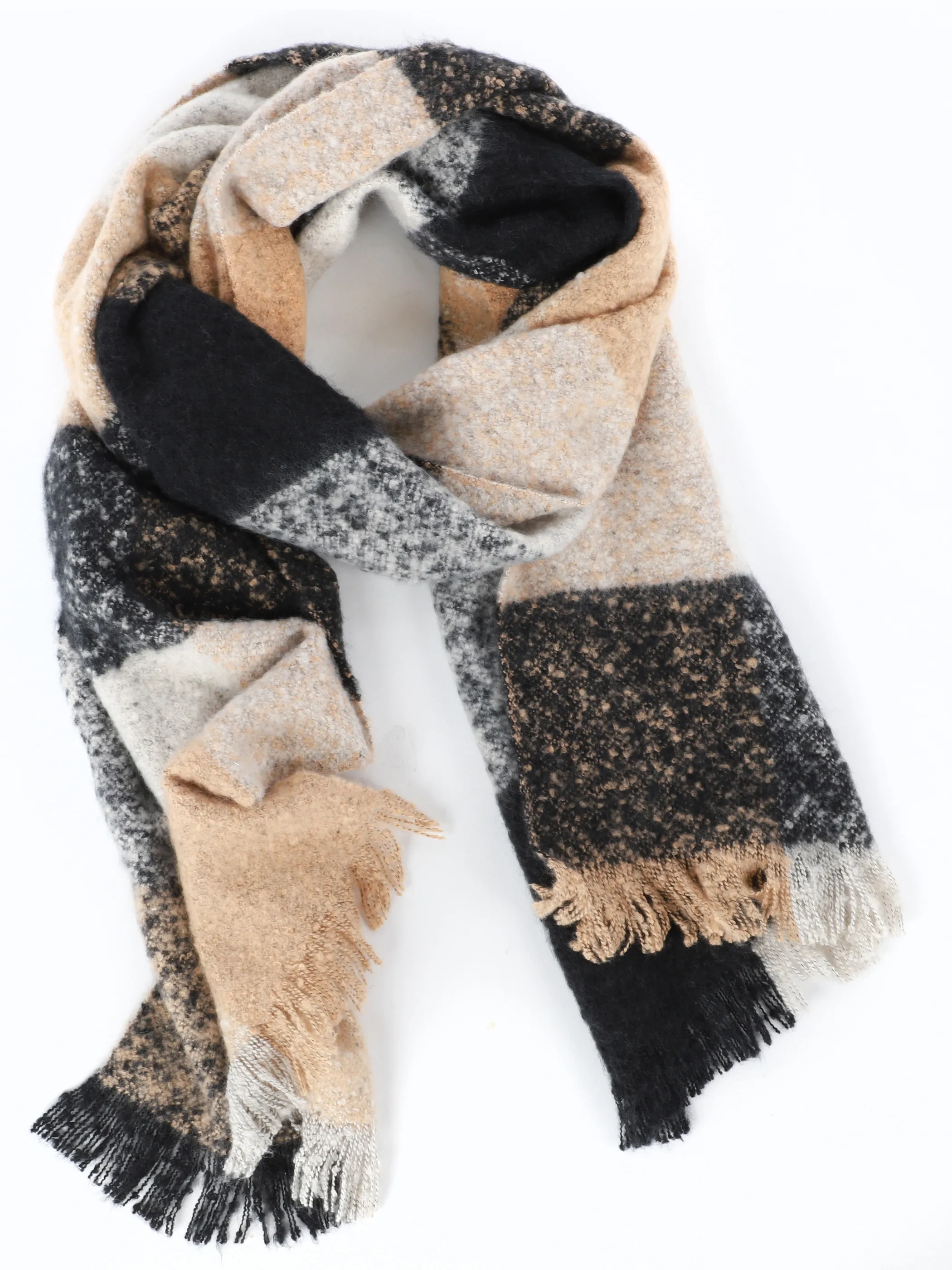 Lisa Tossa Da-Schal in Karodesign Beige 900167 BEIGE/SW 1 Lisa Tossa Da-Schal in Karodesign Beige 900167 BEIGE/SW 1