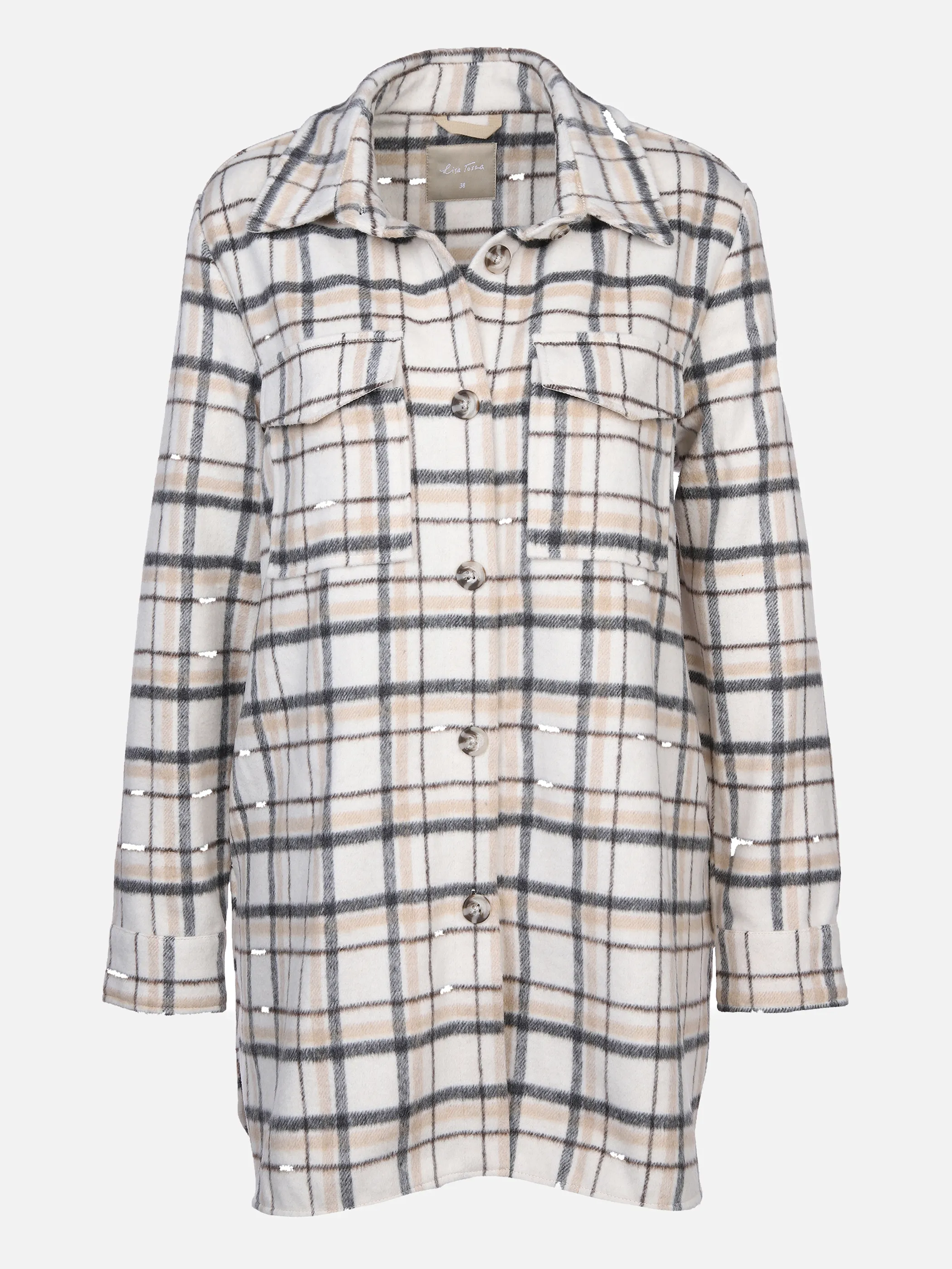 Lisa Tossa Da-Overshirt m. Großem Karo Braun 866236 MULTI 1 Lisa Tossa Da-Overshirt m. Großem Karo Braun 866236 MULTI 1