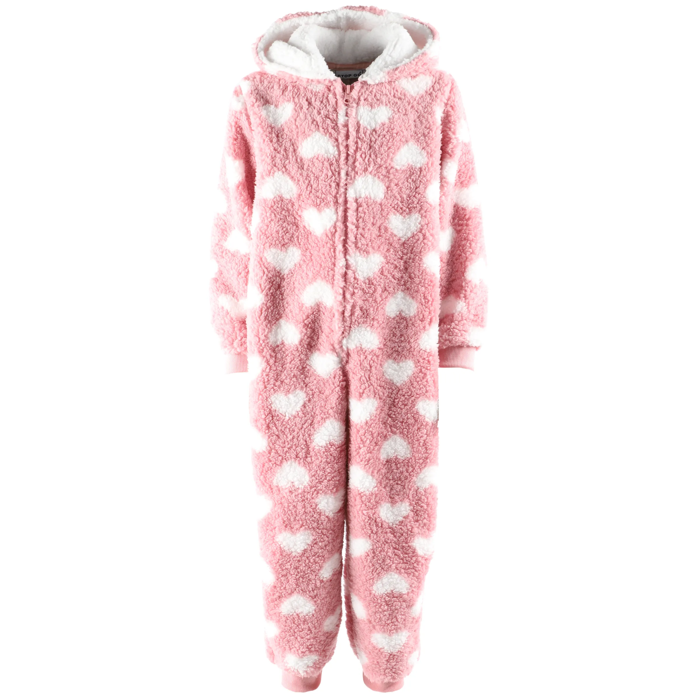 Stop + Go Kinder Kuschelfleece Jumpsuits Rosa 796404 RA/CR 1