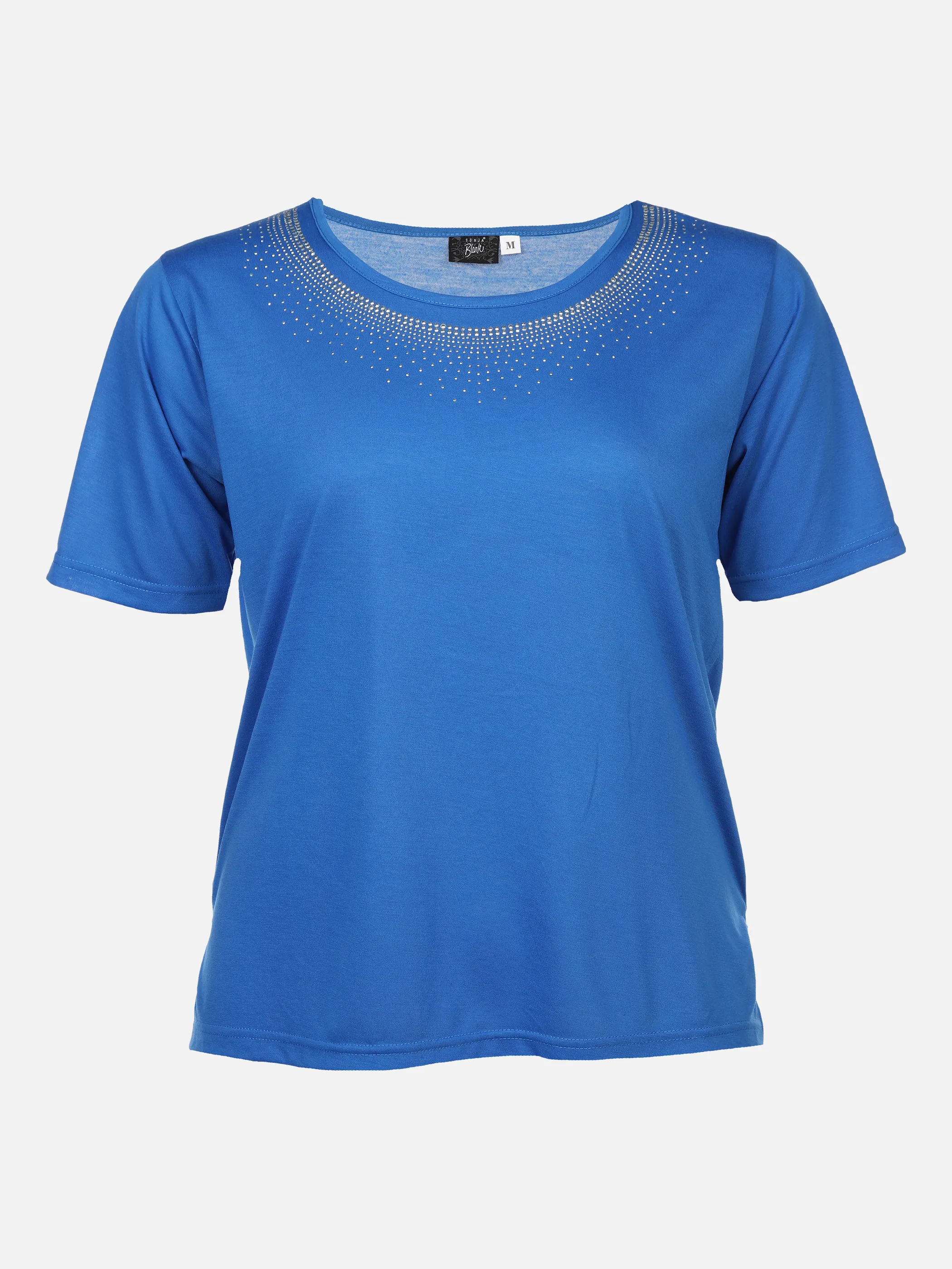 Sonja Blank Da-gr.Gr.T-Shirt m.Strassapplikation Blau 876186 SEEBLAU 1