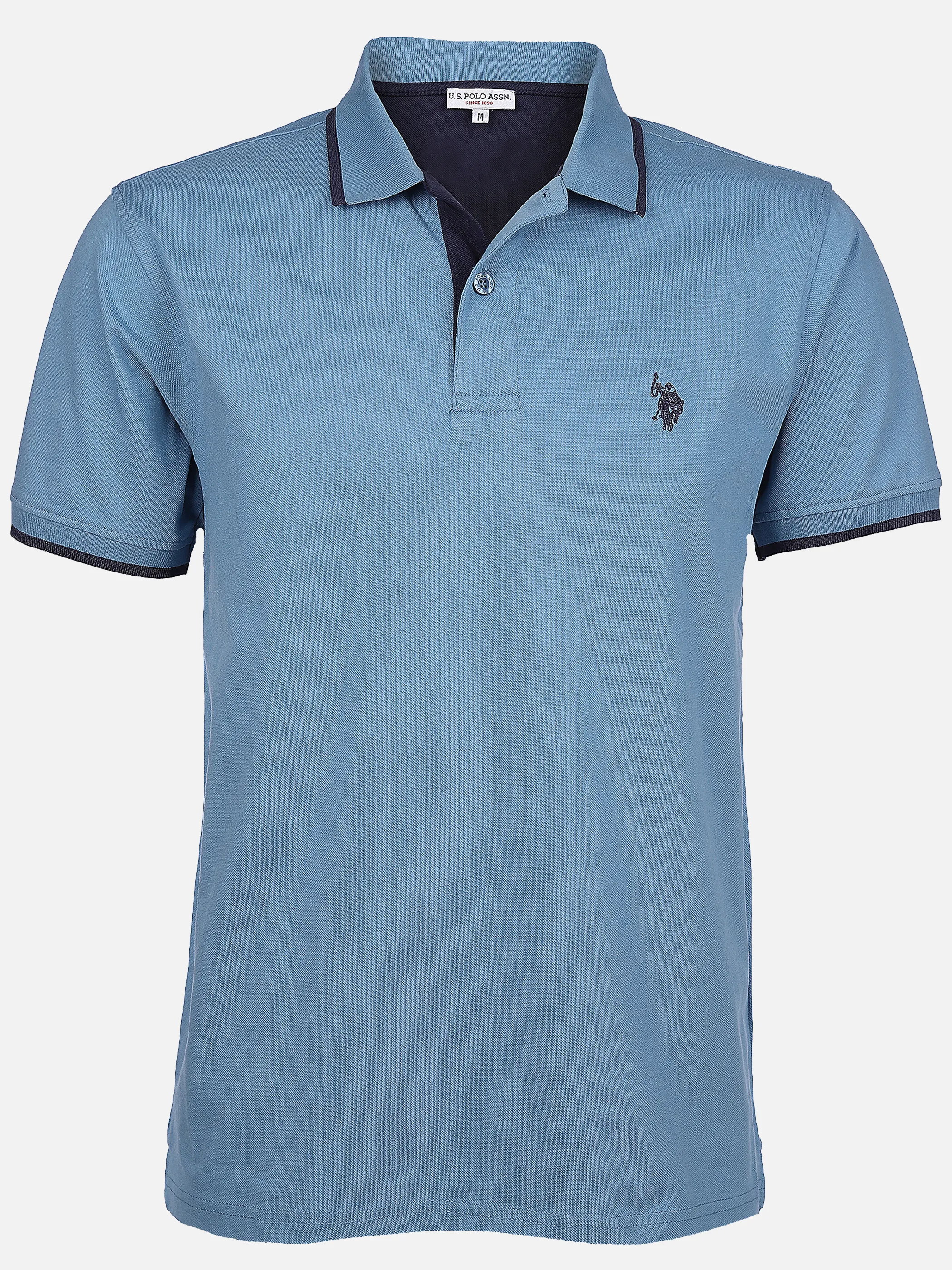 U.S. Polo Assn. He. Poloshirt 1/2 Arm uni Blau 861379 132 BLUE 1