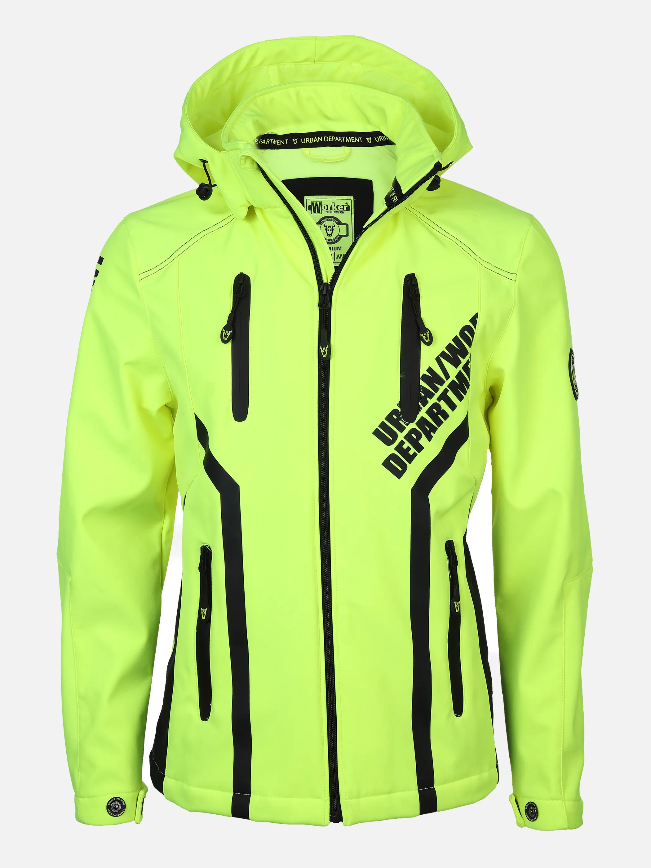 Worker He. Softshelljacke Kapuze Gelb 848400 NEON YELLO 1