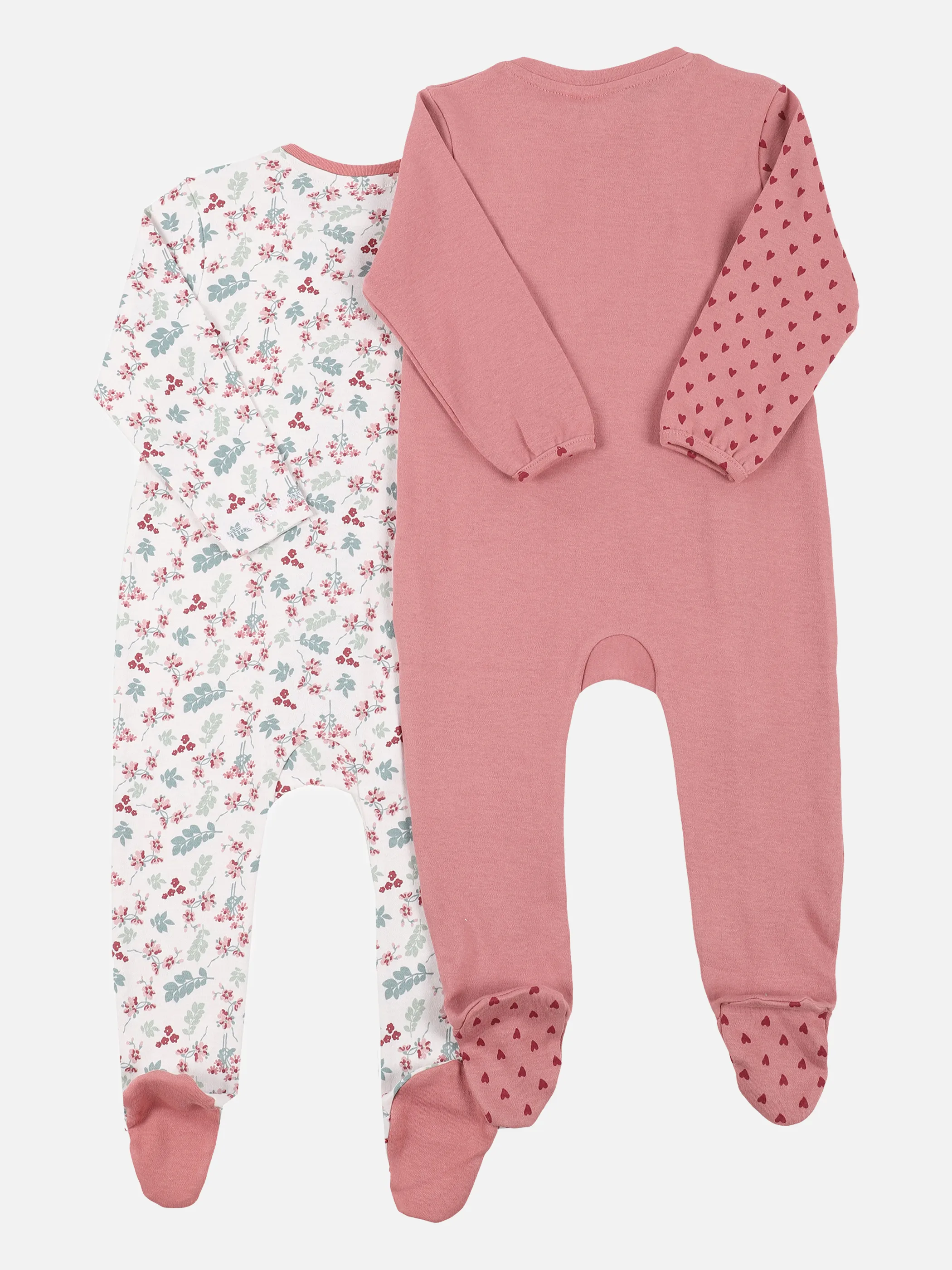 Bubble Gum BG Pyjama 2er Set mit Fuß Rosa 871282 ROSE 2