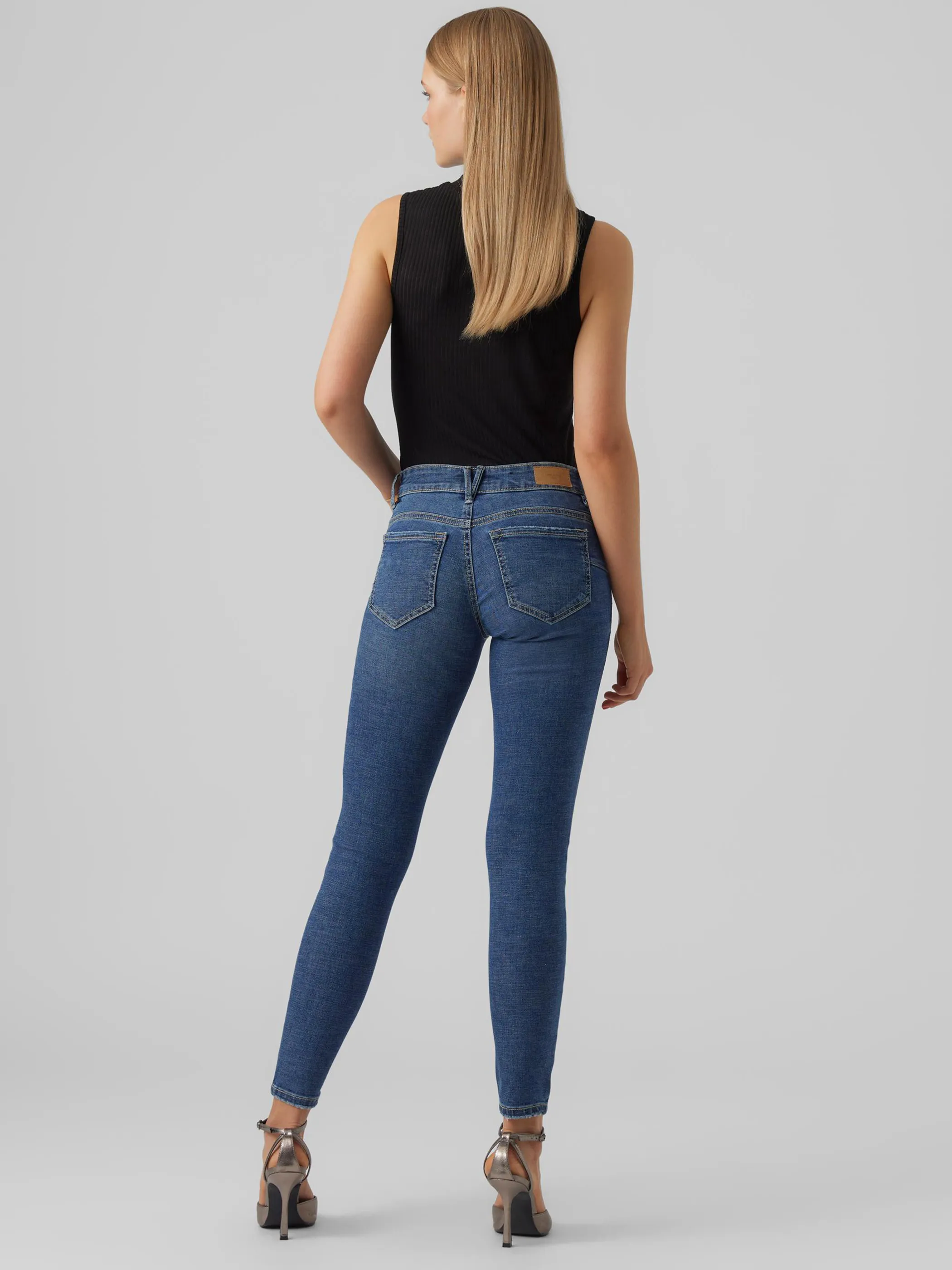 Vero Moda 10279952 VMROBYN LR SKINNY PUS Blau 873842 178001 4