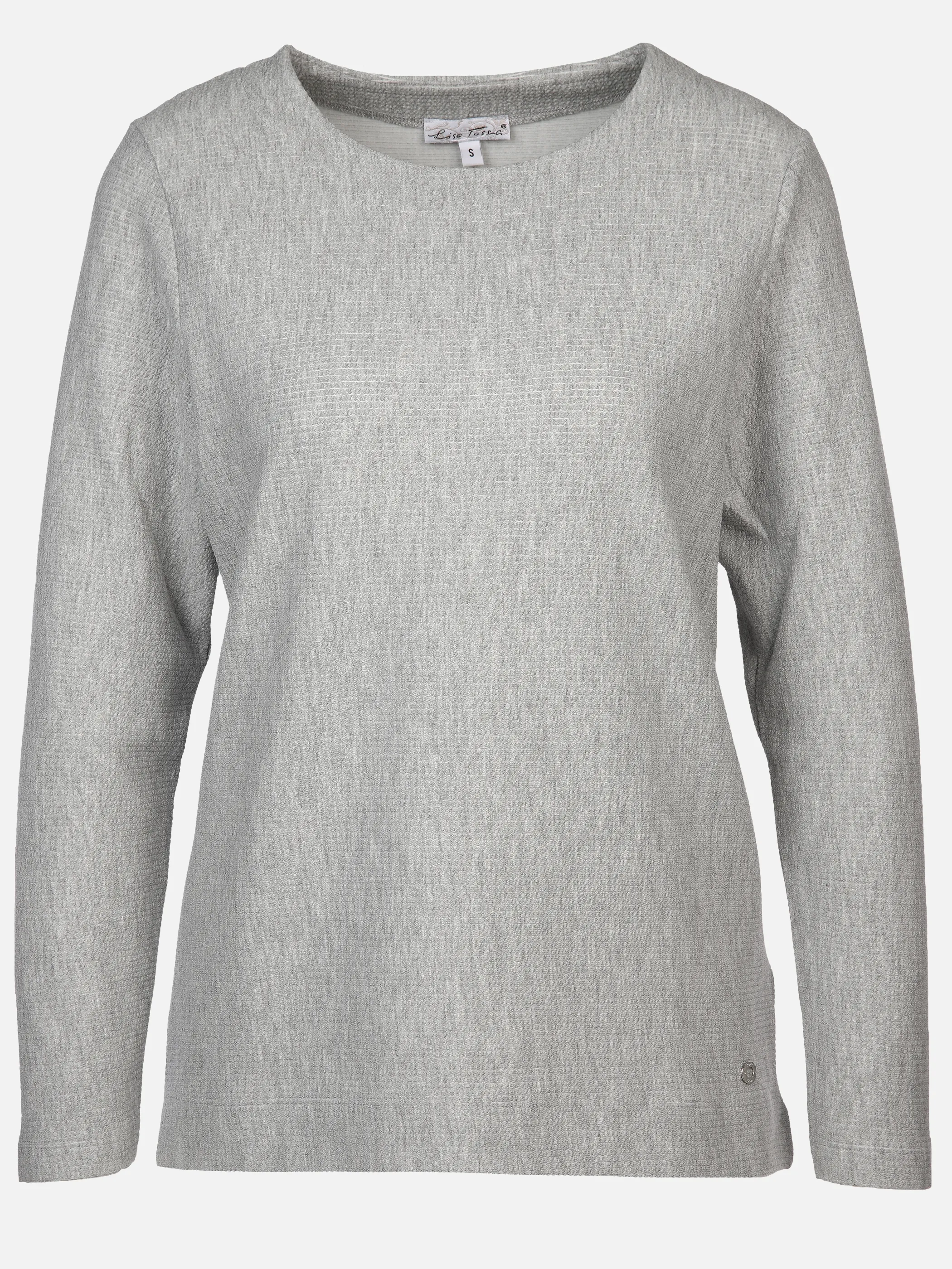 Lisa Tossa Da-Jacquard-Sweatshirt Rundhal Grau 849584 SILVER MEL 1