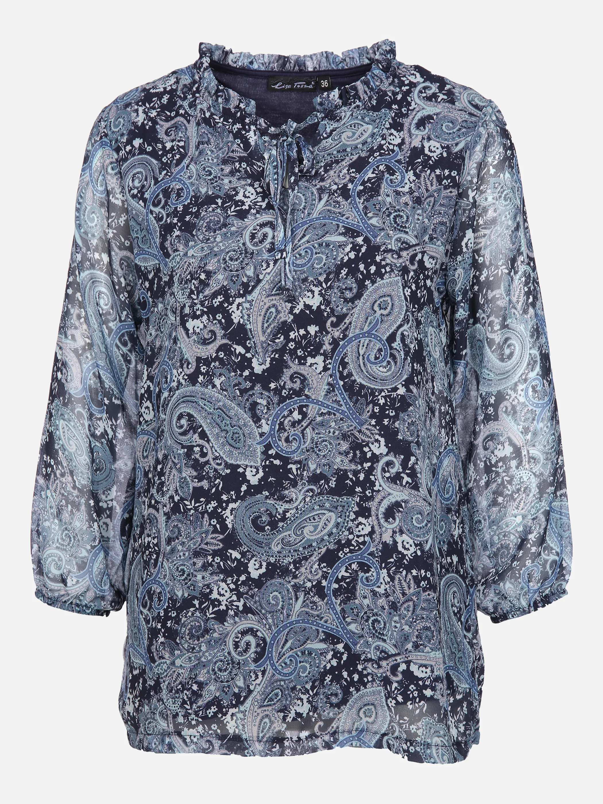 Lisa Tossa Da-Chiffonbluse Alloverpaisley Grün 851982 SALBEI PAI 1