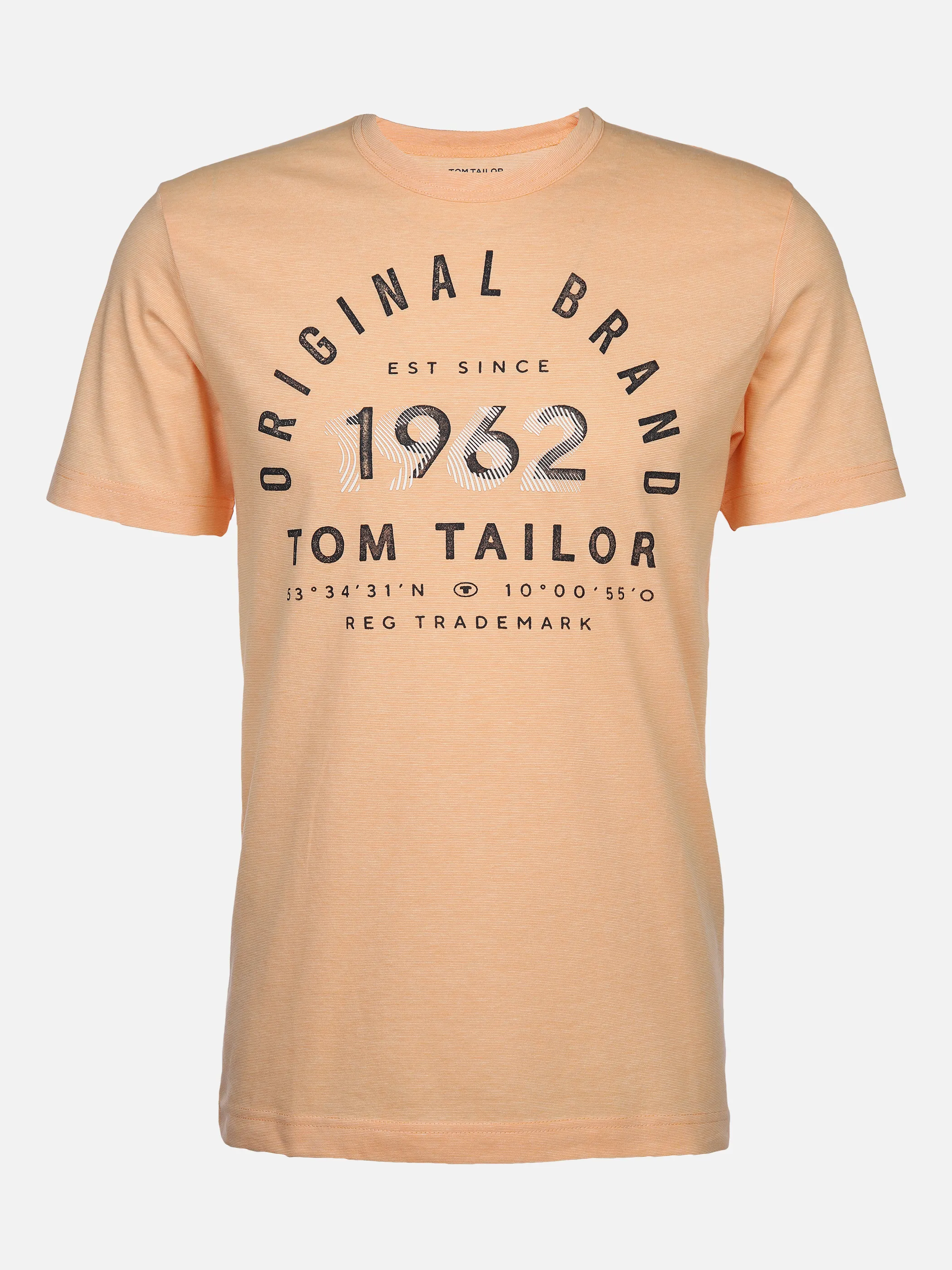 Tom Tailor 1035549 NOS striped t-shirt with print Orange 874943 31582 1