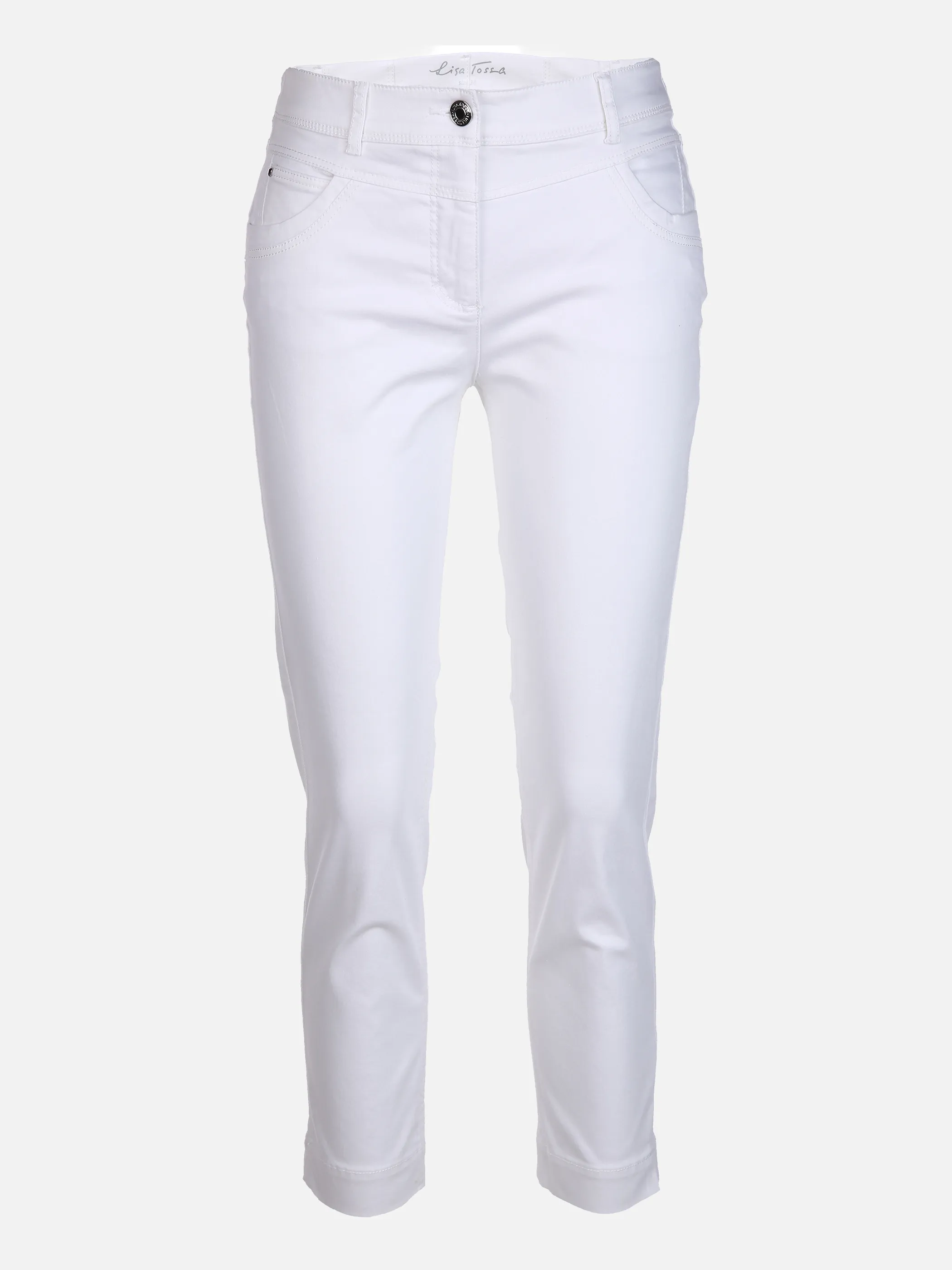 7 8 Hose Damen Stretch Weiss