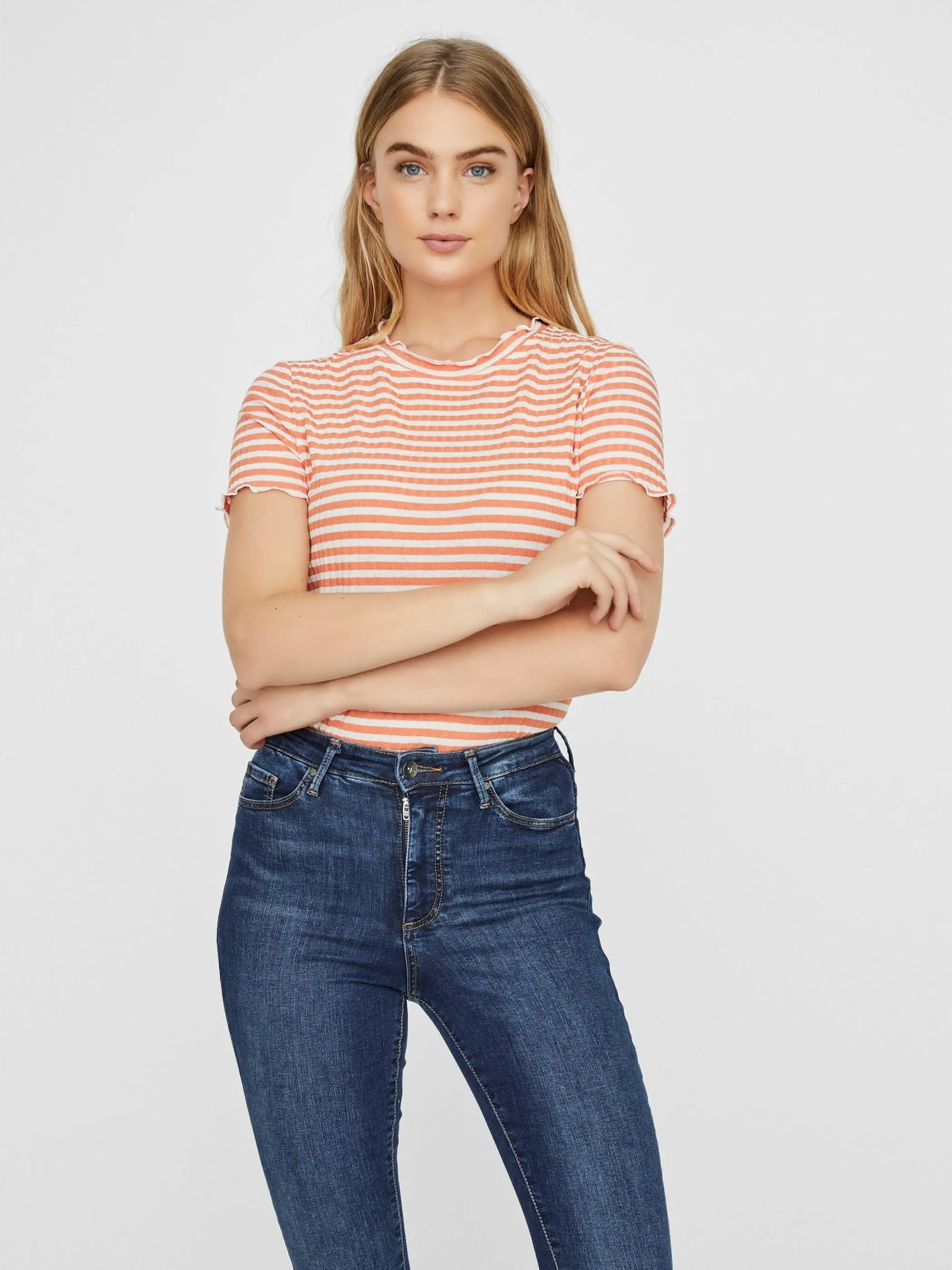 Vero Moda 10227505 VMKIRI SS TOP JRS Weiß 832971 175598002 2