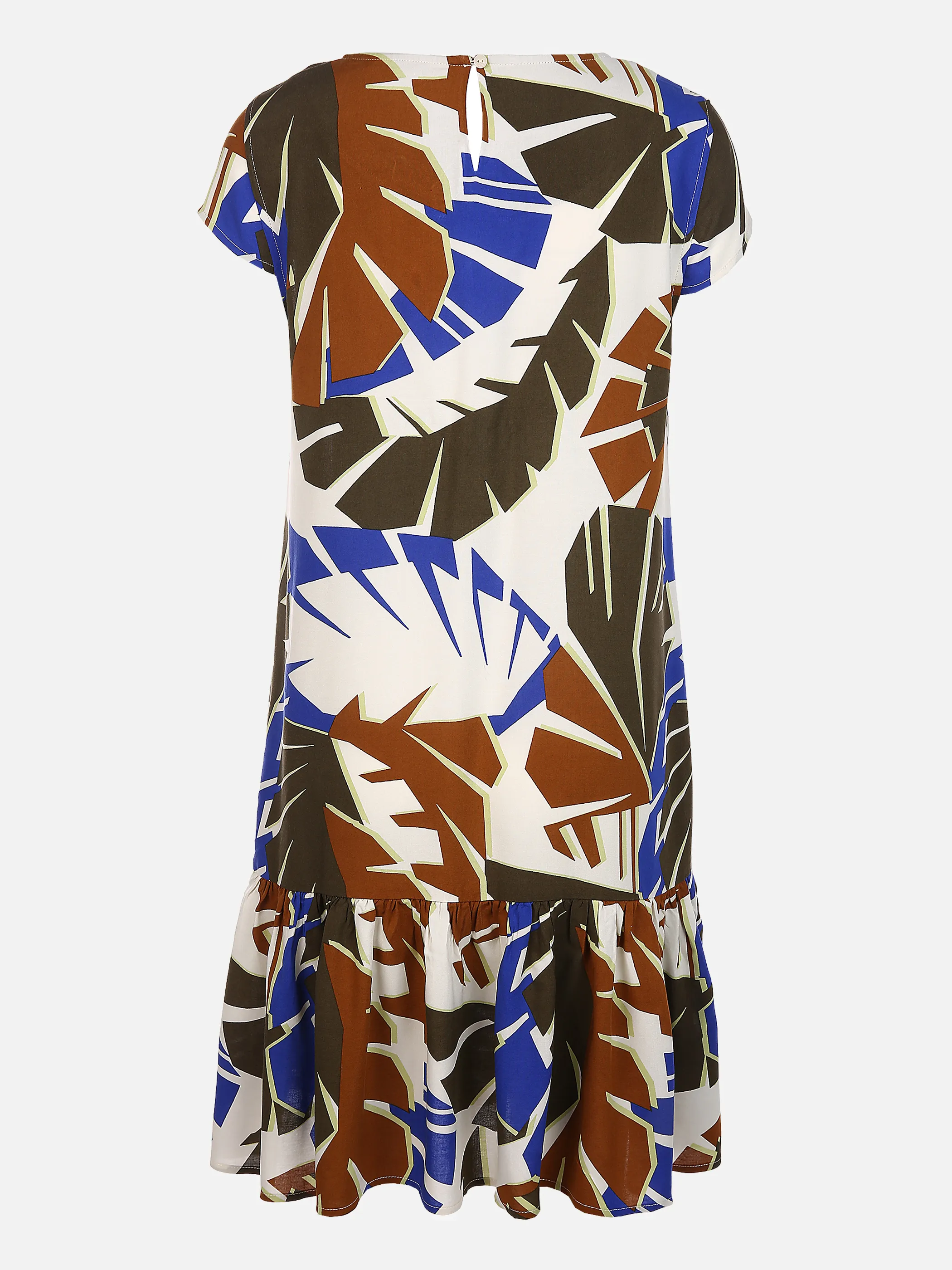 Tom Tailor 1026597 dress printed short sl Weiß 853303 26866 2