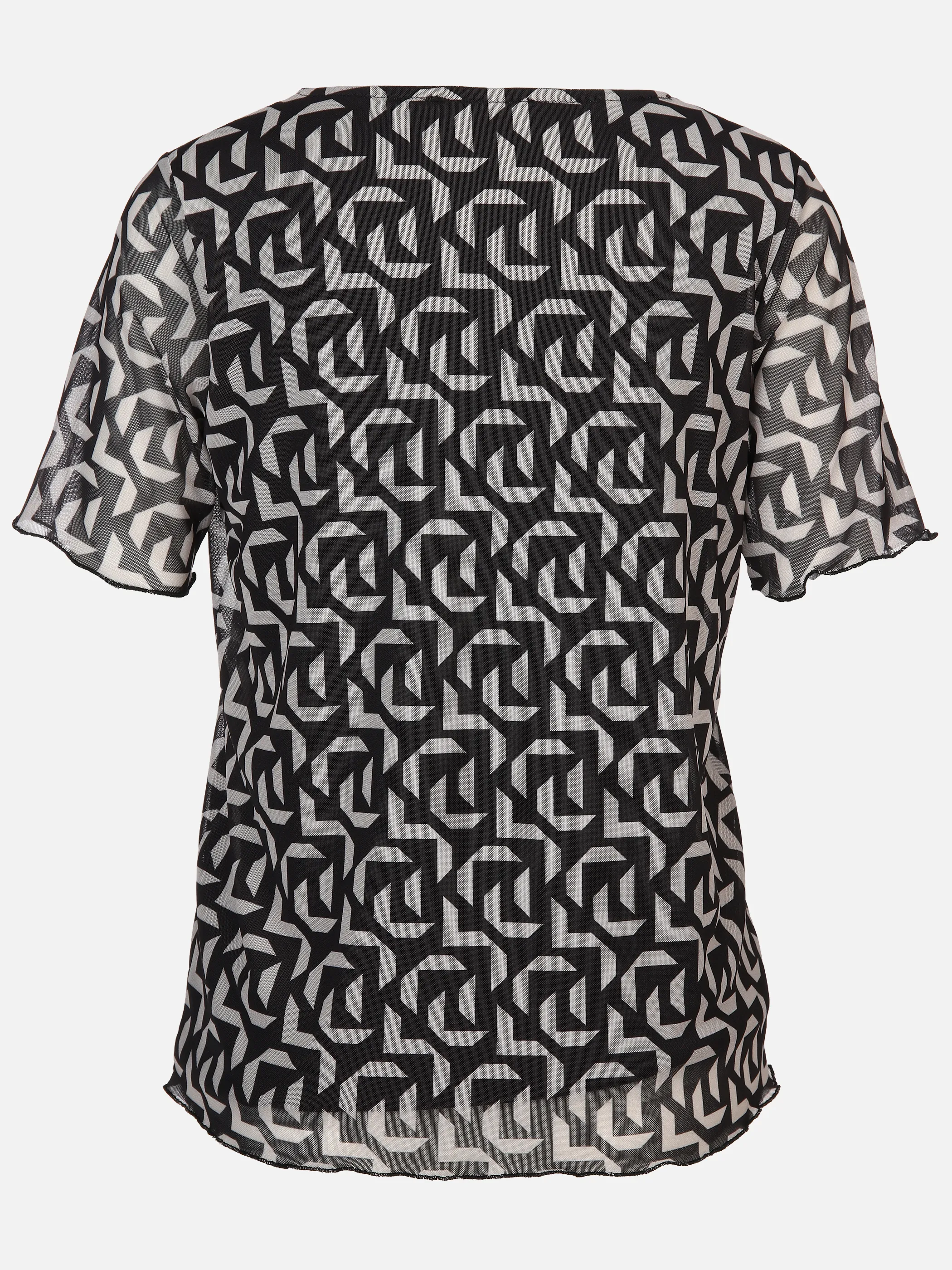 Lisa Tossa Da-Meshshirt m. Alloverprint Schwarz 894657 SWKITT 2