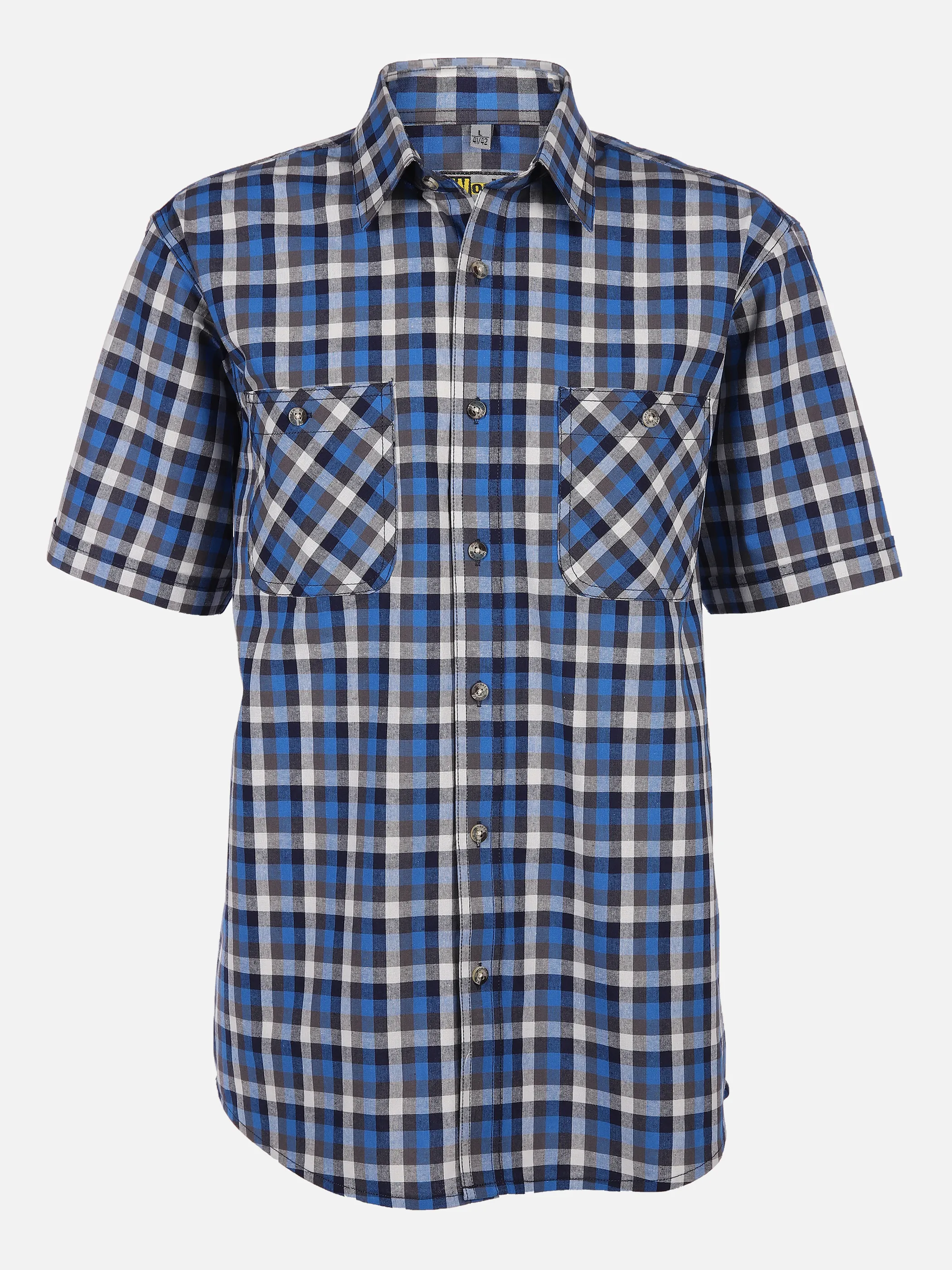 Worker He. Arbeitshemd 1/2 Arm BD Blau 830824 BLUE 1 Worker He. Arbeitshemd 1/2 Arm BD Blau 830824 BLUE 1