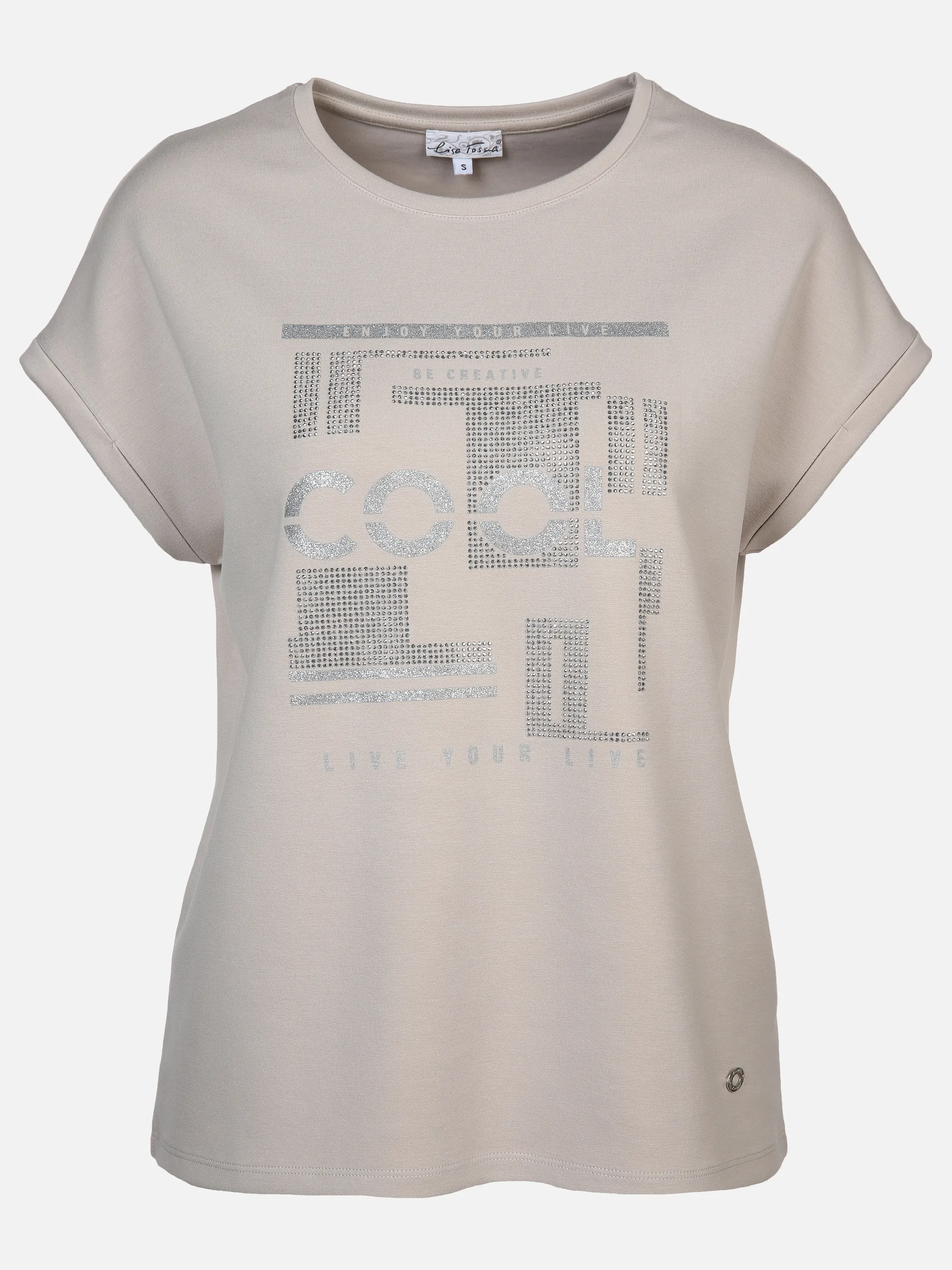 Lisa Tossa Da-T-Shirt aus Materialmix Weiß 893239 KITT 1