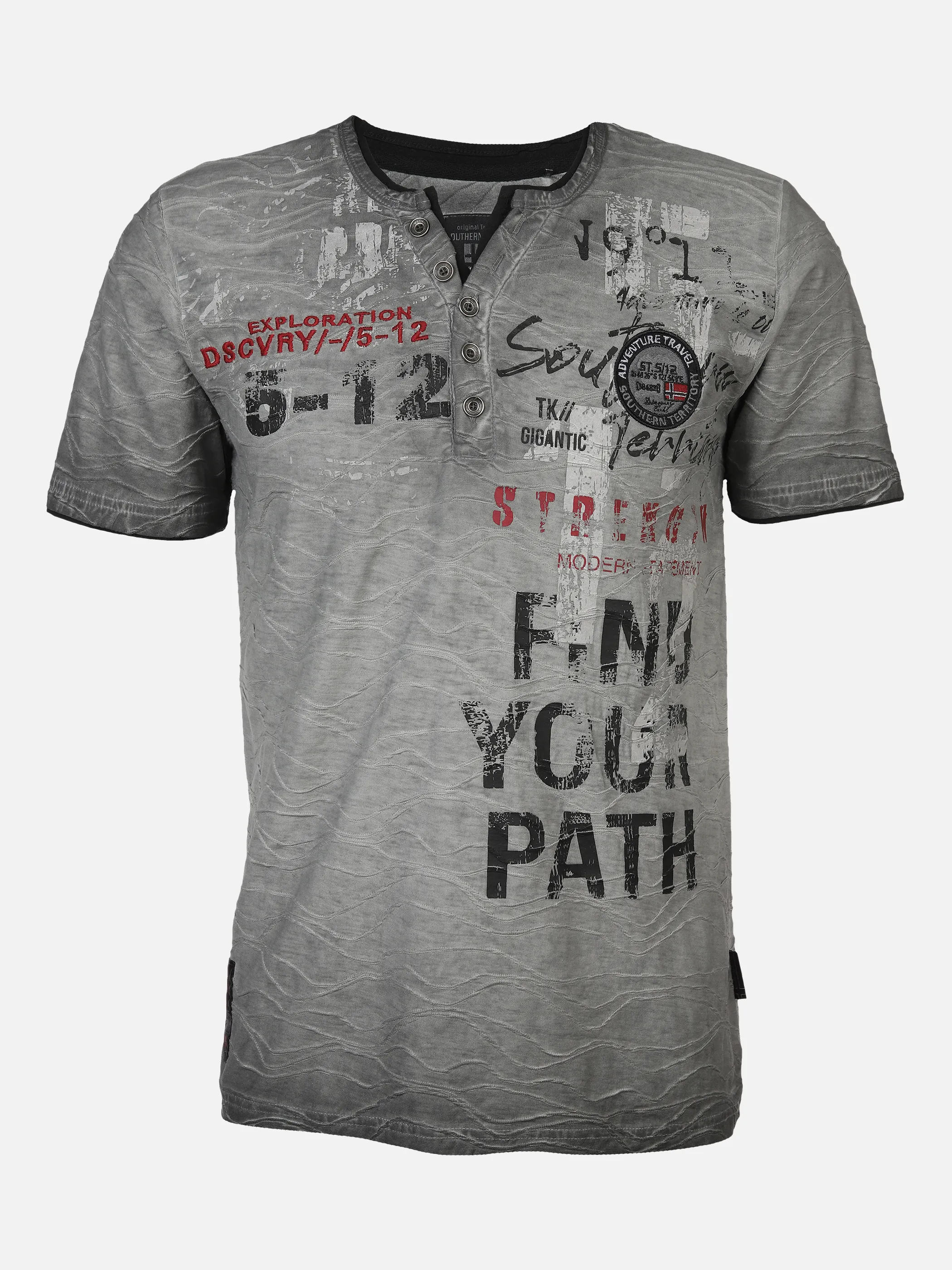Southern Territory He. Henleyshirt 2in1 Jacquard Grau 878259 GREY 1 Southern Territory He. Henleyshirt 2in1 Jacquard Grau 878259 GREY 1