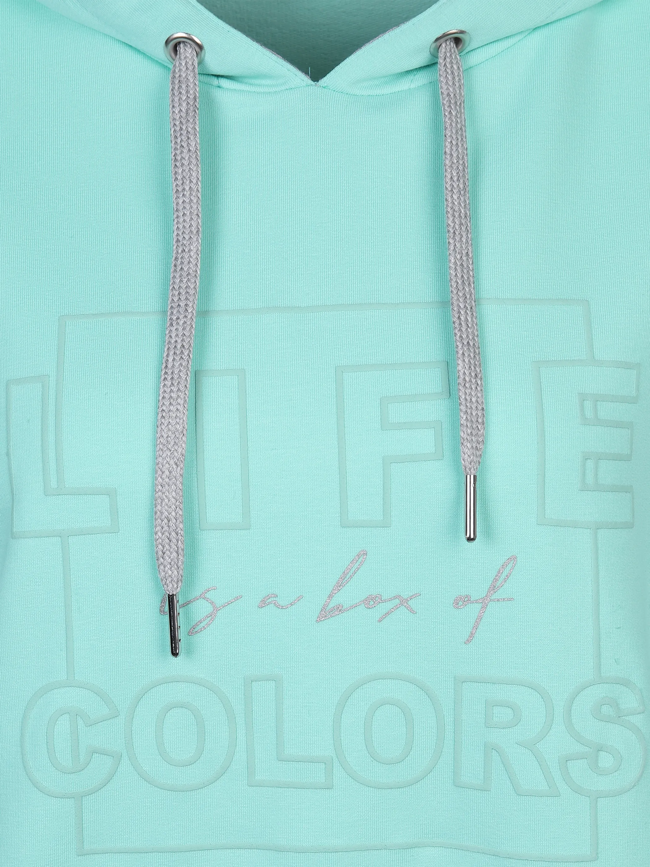 Sure Da-Kapuzensweatshirt m.Frontpr Blau 874335 AQUA/SILBE 3 Sure Da-Kapuzensweatshirt m.Frontpr Blau 874335 AQUA/SILBE 3