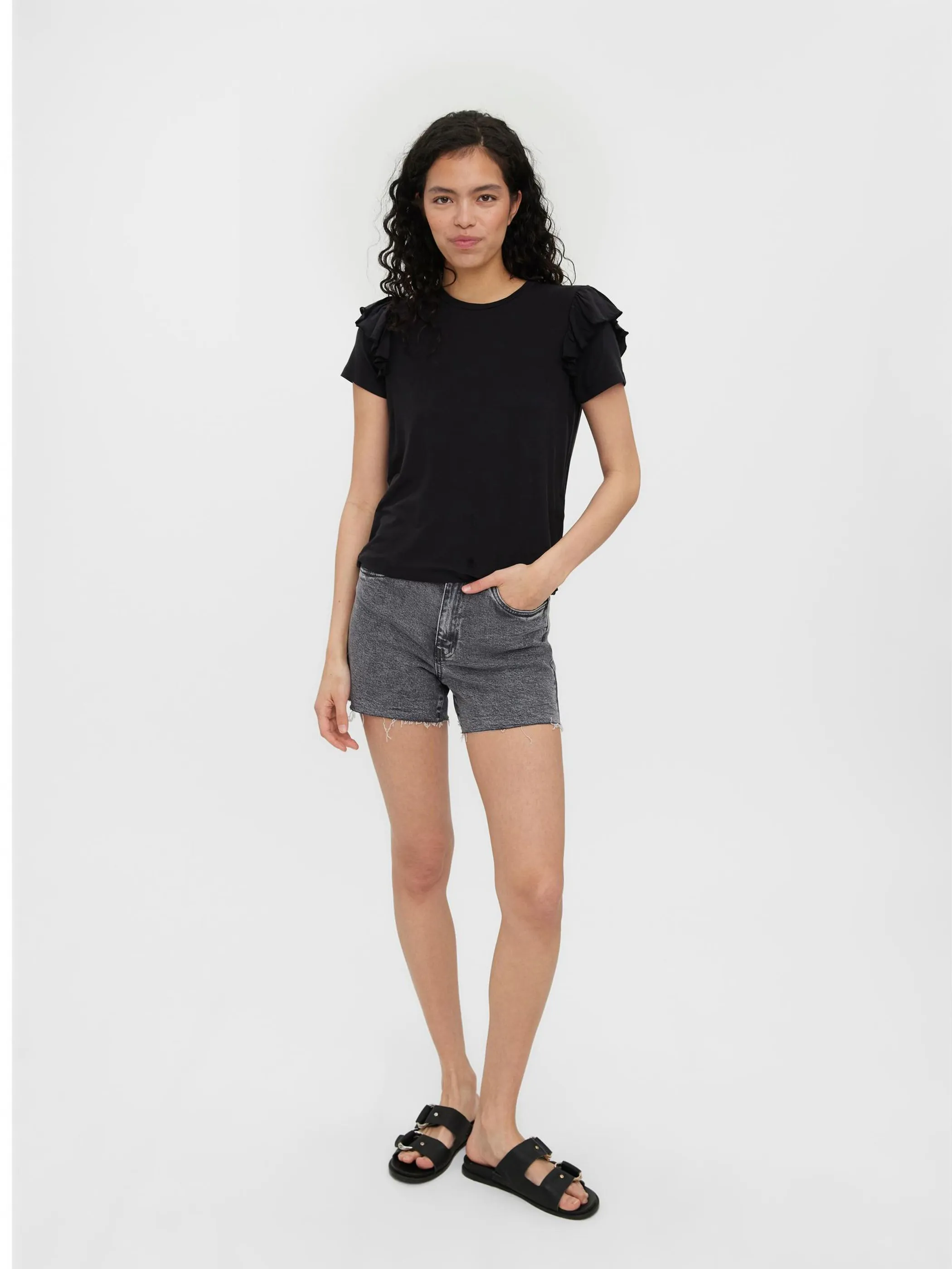 Vero Moda 10264008 VMTAMARA SS O-NECK FR Schwarz 863225 177868 4 Vero Moda 10264008 VMTAMARA SS O-NECK FR Schwarz 863225 177868 4