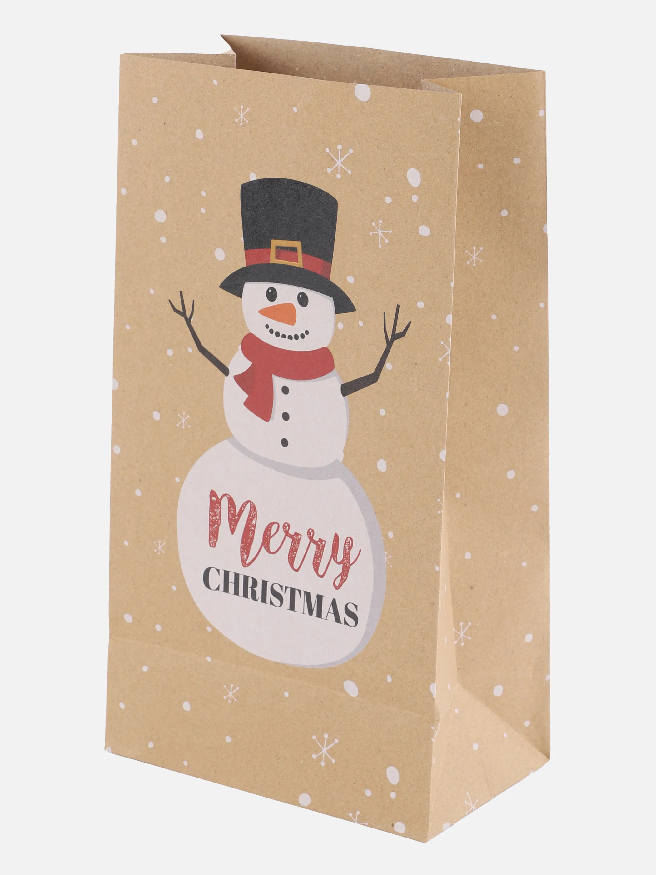 Weihnachten Papiertüte mit Schneemann 8er Set Braun 867665 BRAUN 2