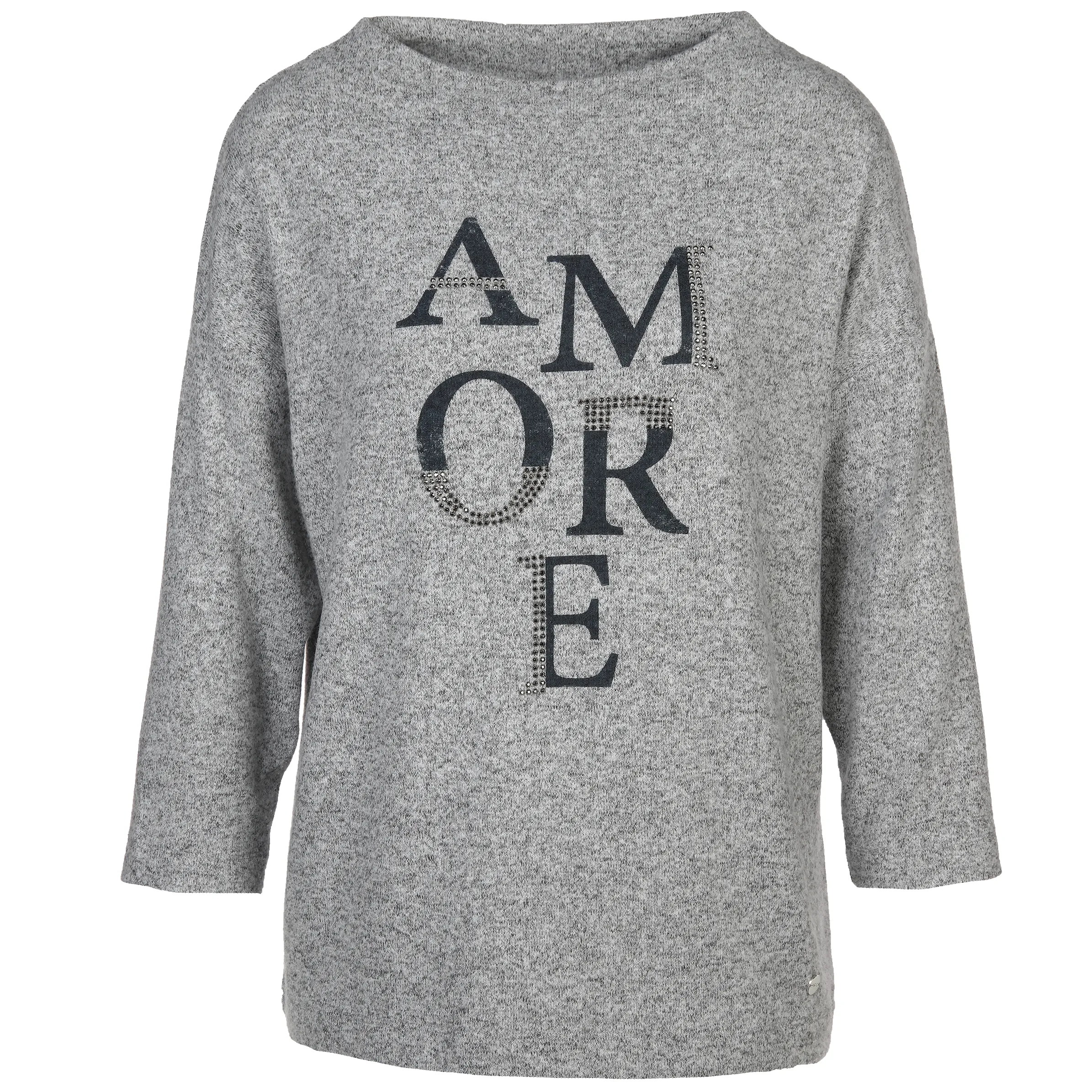 Sure Da-Flauschshirt m. Print Grau 886161 GRAU MEL 1 Sure Da-Flauschshirt m. Print Grau 886161 GRAU MEL 1