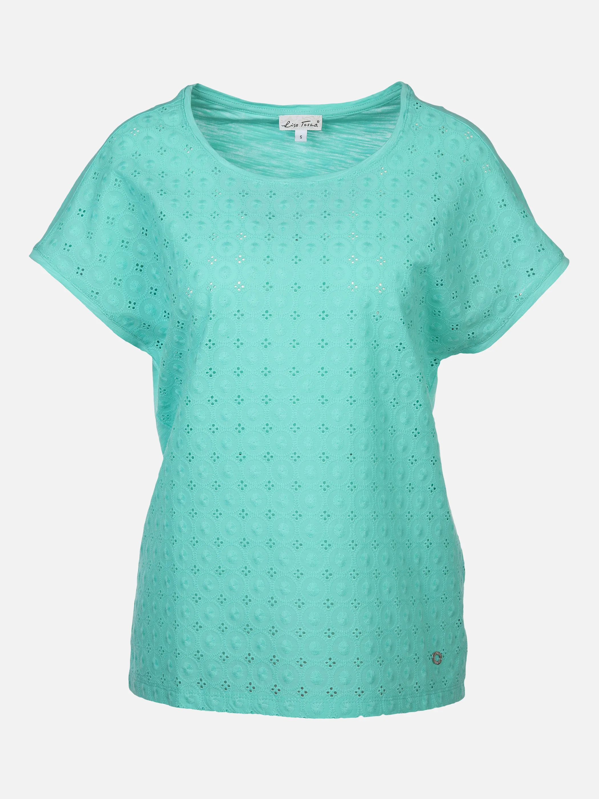 Lisa Tossa Da-T-Shirt m. Stickerei Türkis 877122 DK AQUA 1 Lisa Tossa Da-T-Shirt m. Stickerei Türkis 877122 DK AQUA 1