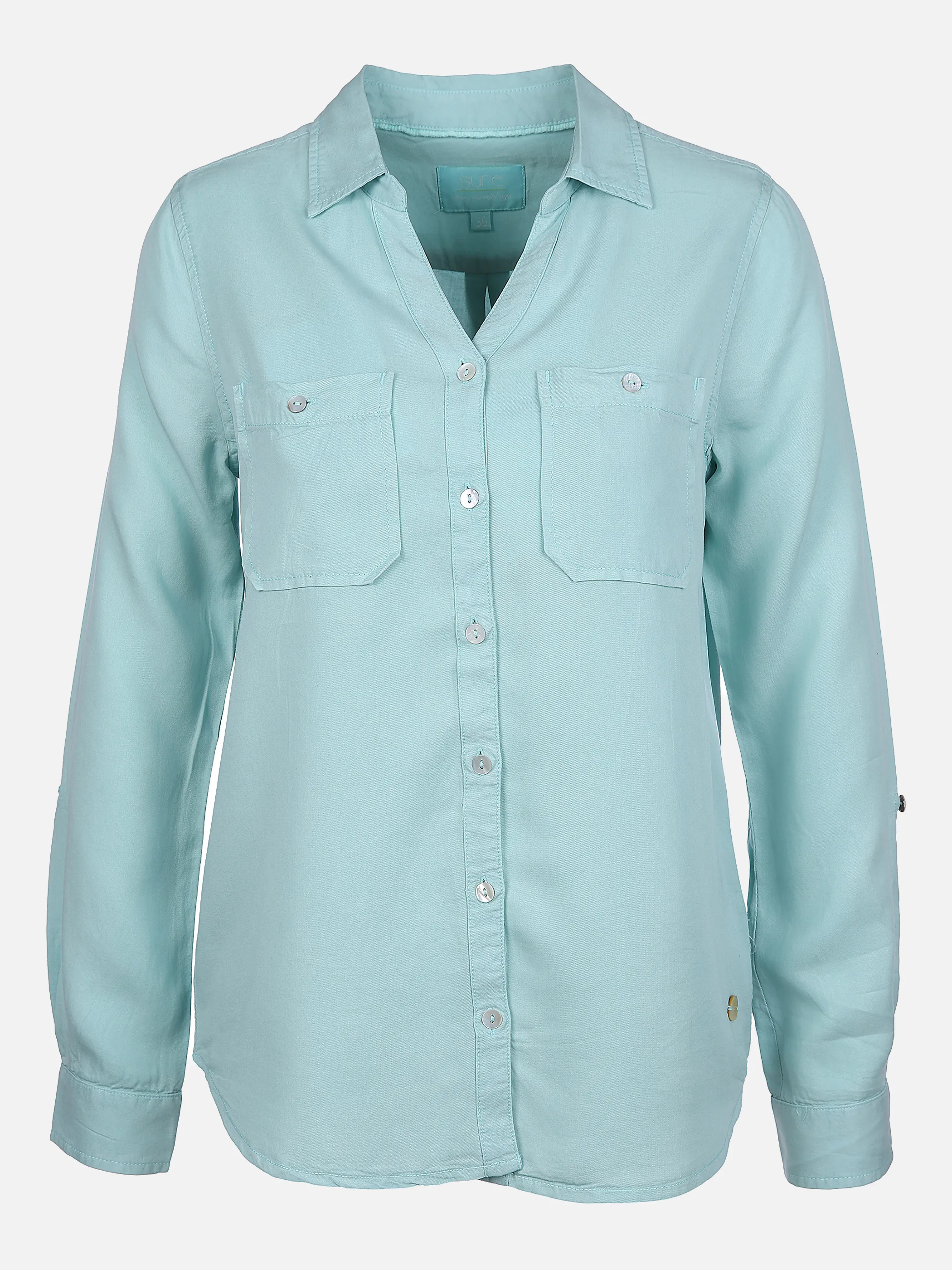 Sure Da-Bluse m. Brusttaschen Grün 862502 LAGUNE 1 Sure Da-Bluse m. Brusttaschen Grün 862502 LAGUNE 1