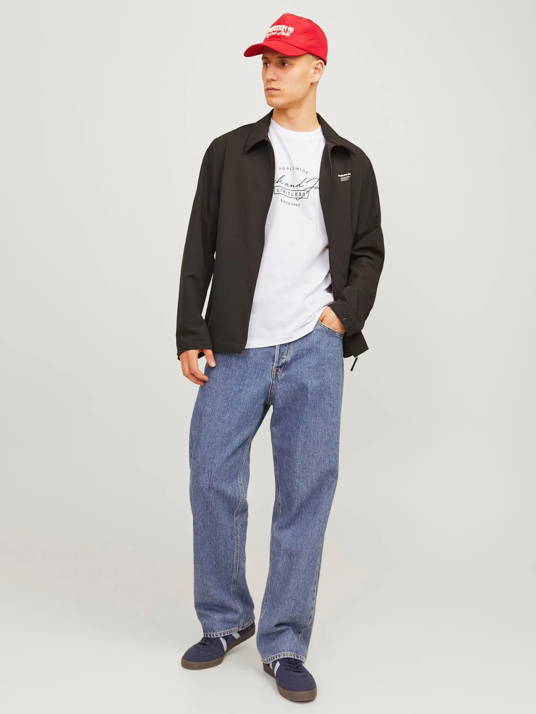 Jack Jones 12256799 JJFERRIS TEE SS CREW Weiß 896597 178074002 4
