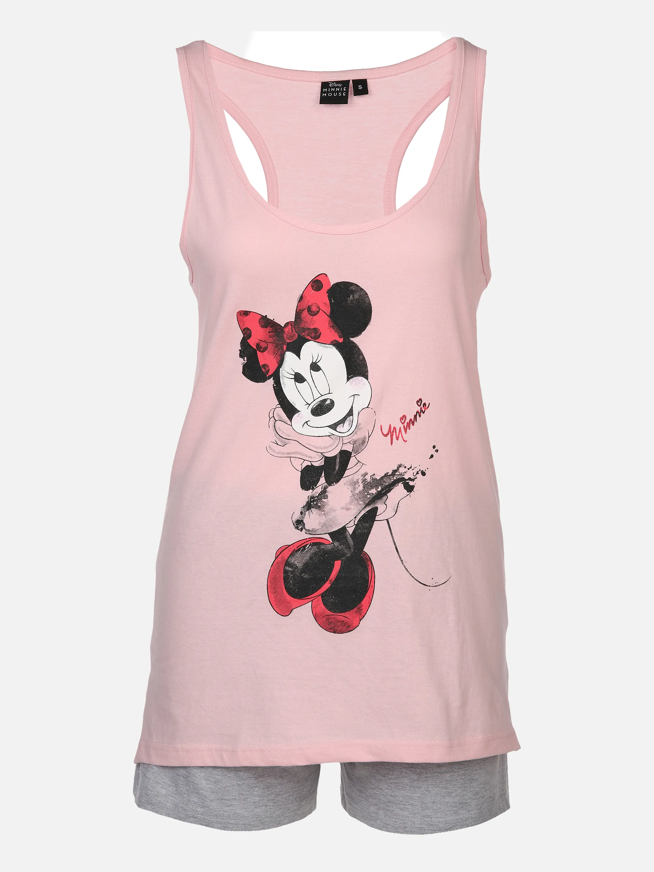 Minnie Mouse Da. Schlafshorty Tanktop Minni Rosa 881588 ROSA/GRAU 1