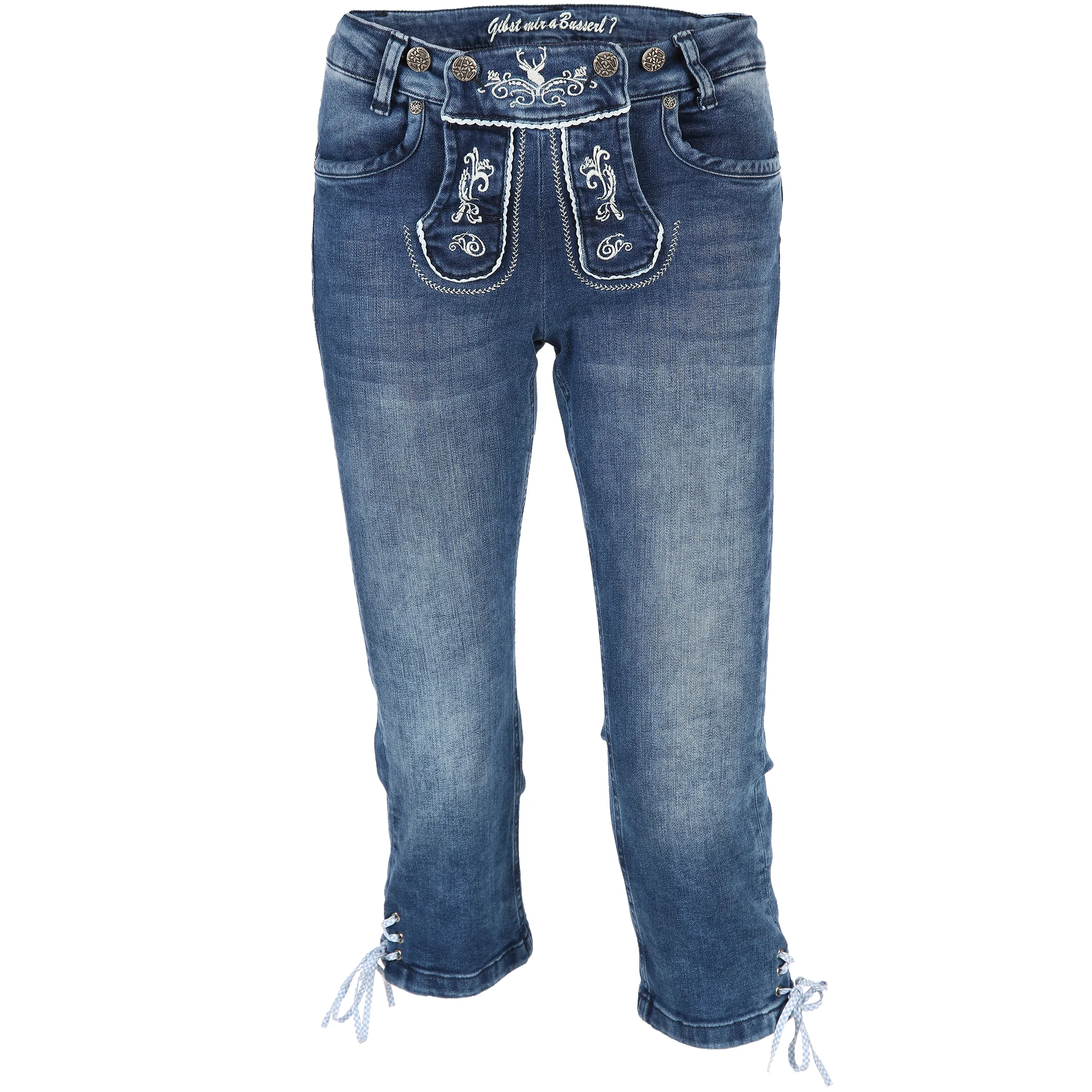 Brandl Tracht Da-Trachtenjeanscapri Blau 795894 DUNKELBLAU 1