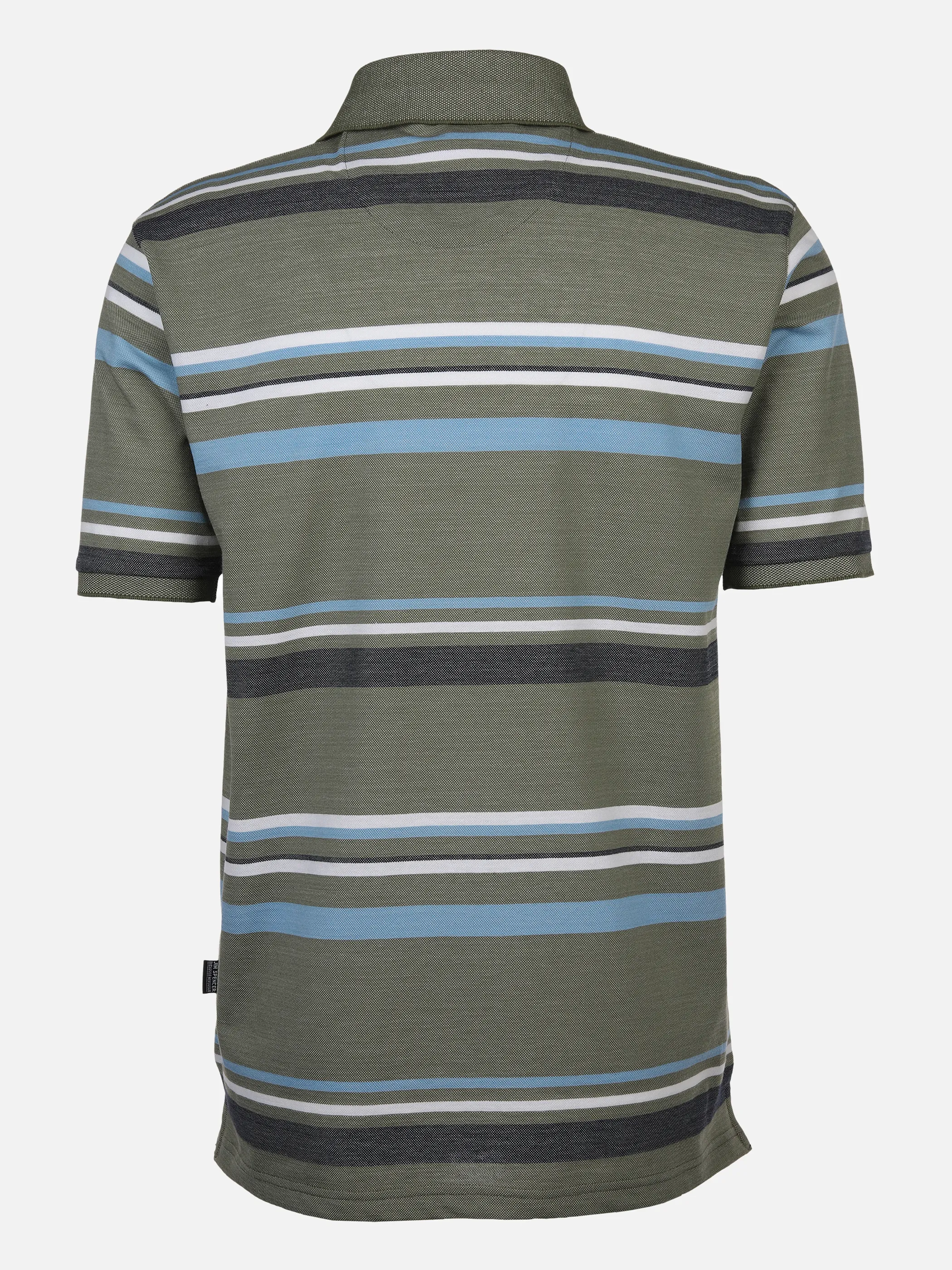 Jim Spencer He. Poloshirt 1/2 Arm Streifen melange Grün 881996 KHAKI 2 Jim Spencer He. Poloshirt 1/2 Arm Streifen melange Grün 881996 KHAKI 2
