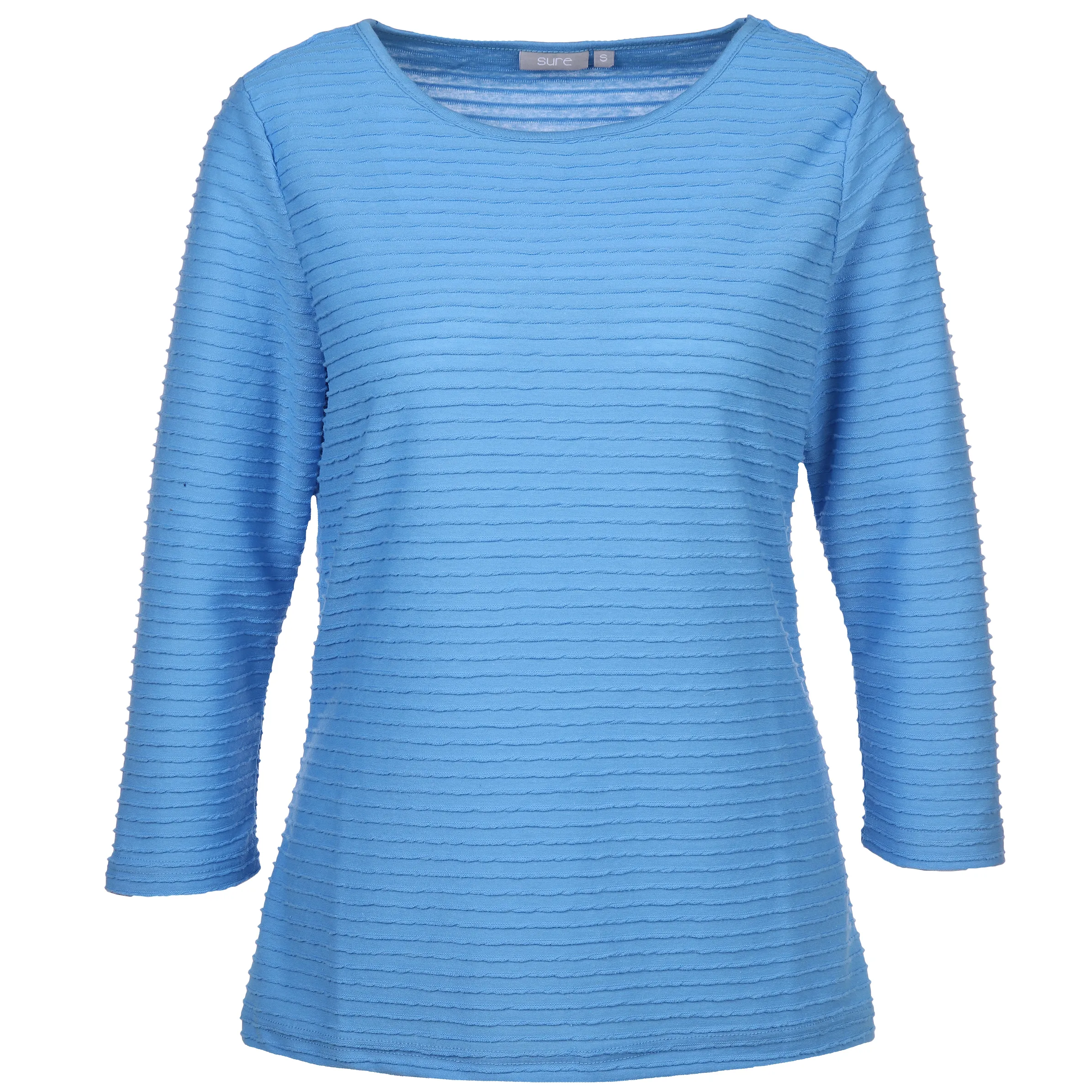 Sure Da-Struktur-Shirt 3/4 Arm Blau 880336 SOFT BLUE 1 Sure Da-Struktur-Shirt 3/4 Arm Blau 880336 SOFT BLUE 1