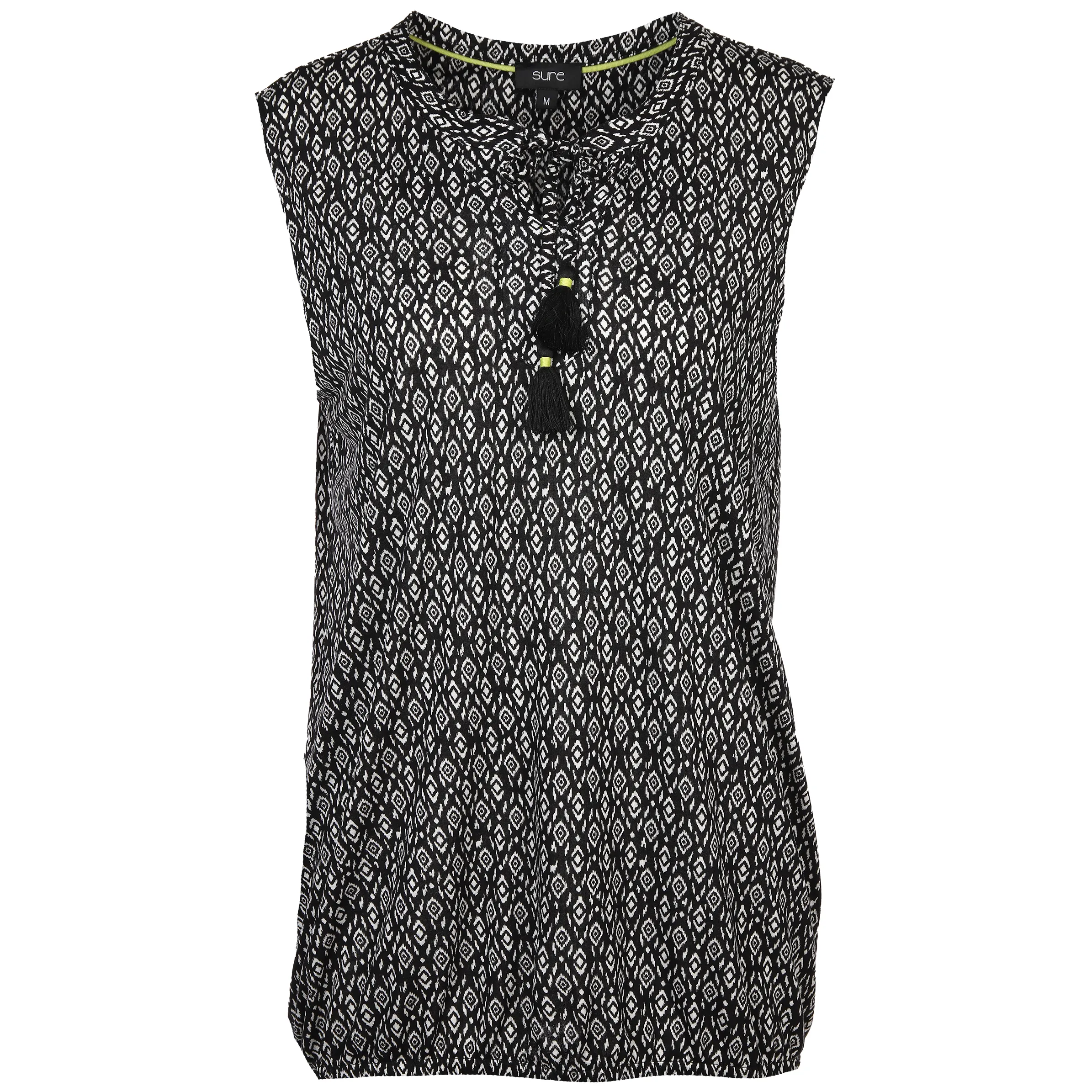 Sure Da-Jerseytop m. Alloverprint Schwarz 875891 SCHWARZ GE 1 Sure Da-Jerseytop m. Alloverprint Schwarz 875891 SCHWARZ GE 1