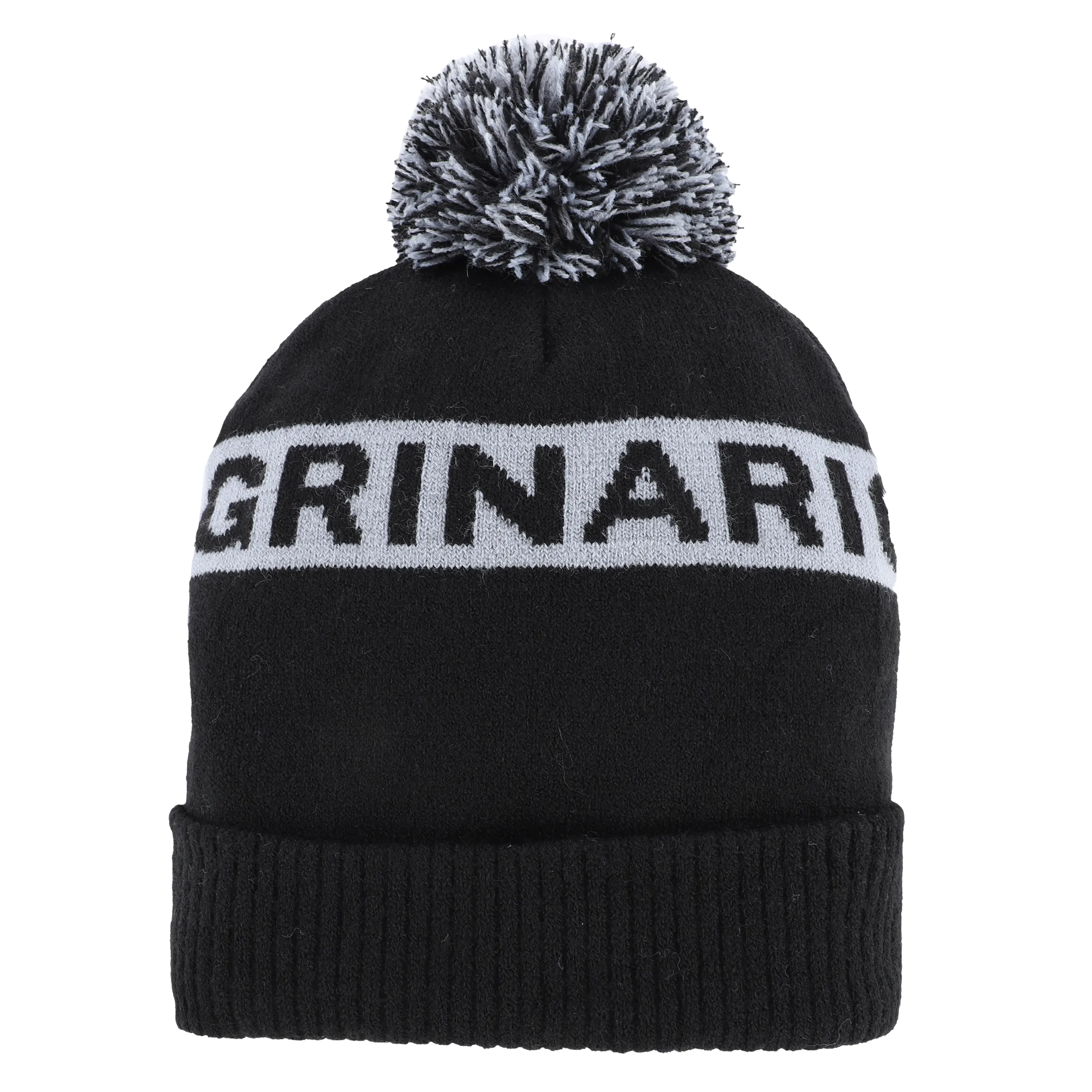 Grinario Sports He-Mütze mit Bommel Grau 881770 BLACK/GREY 2