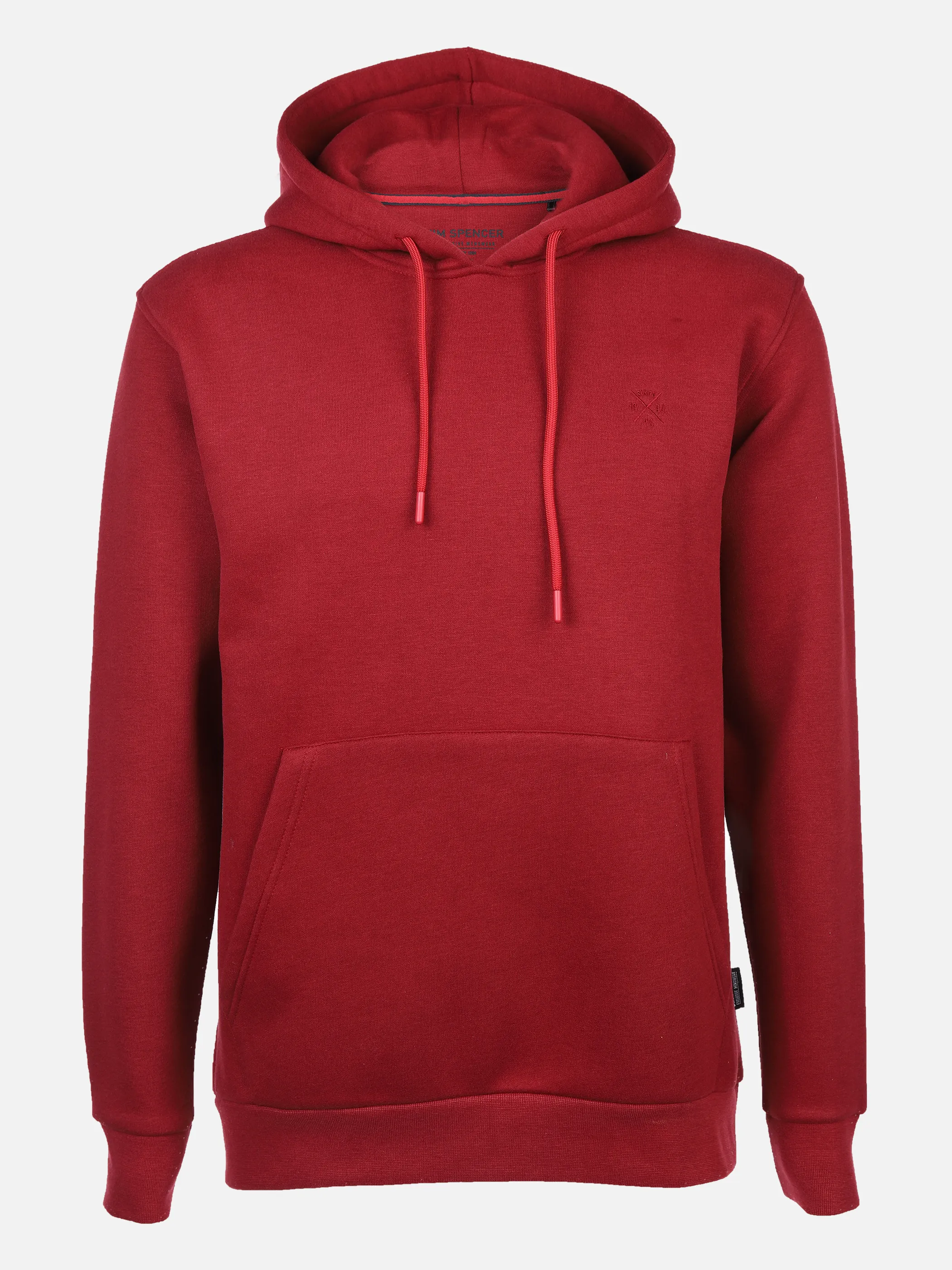 Jim Spencer He. Kapuzensweatshirt uni basic Rot 870101 DK´RED 1