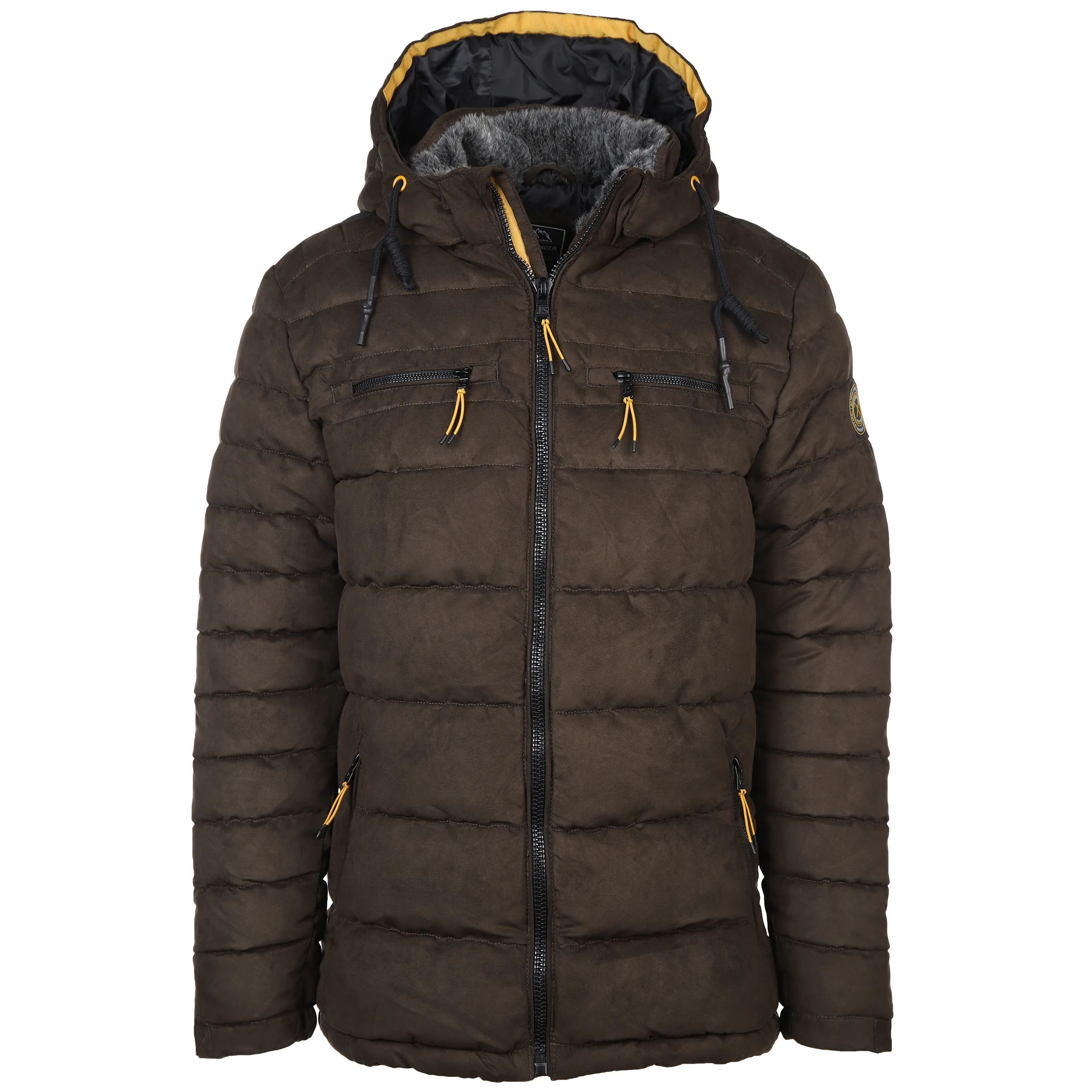Jim Spencer He. Velour-Steppjacke Kapuze Grün 880619 KHAKI 1 Jim Spencer He. Velour-Steppjacke Kapuze Grün 880619 KHAKI 1