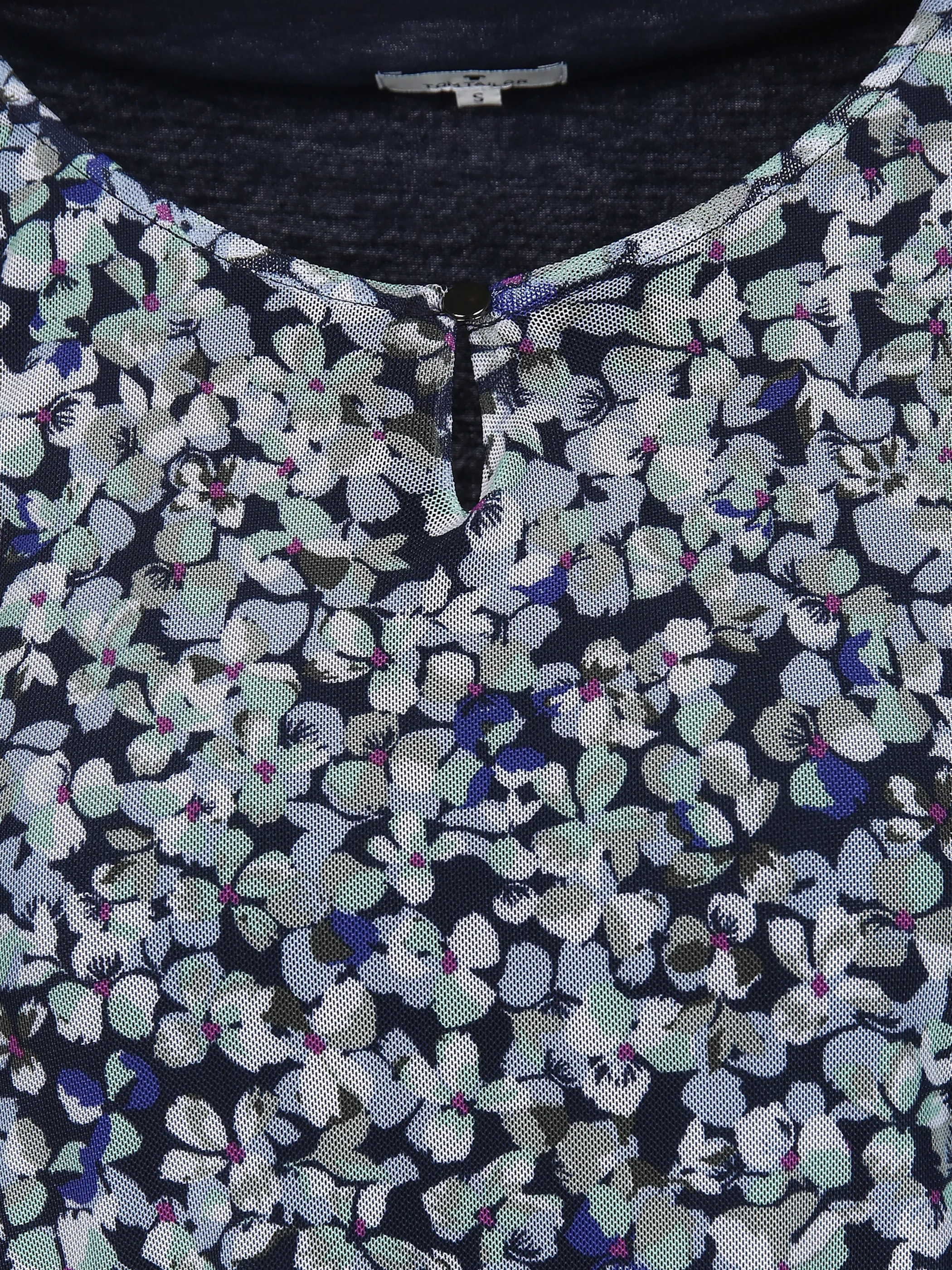 Tom Tailor 1025280 T-shirt mesh blouse Blau 850255 27263 3 Tom Tailor 1025280 T-shirt mesh blouse Blau 850255 27263 3