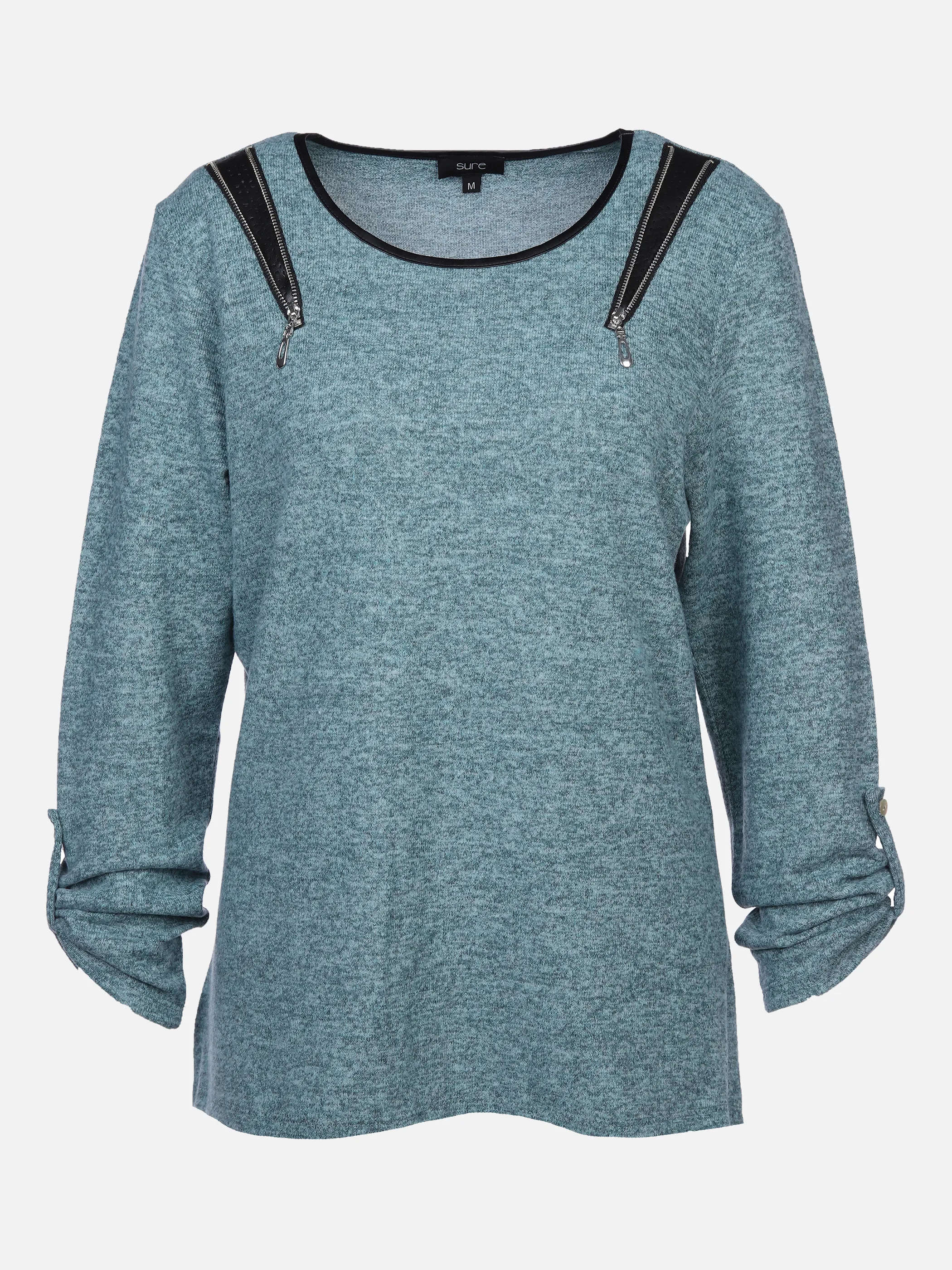 Sure Da-Flauschshirt m.Reißverschlus Blau 869368 MINZE MEL. 1 Sure Da-Flauschshirt m.Reißverschlus Blau 869368 MINZE MEL. 1